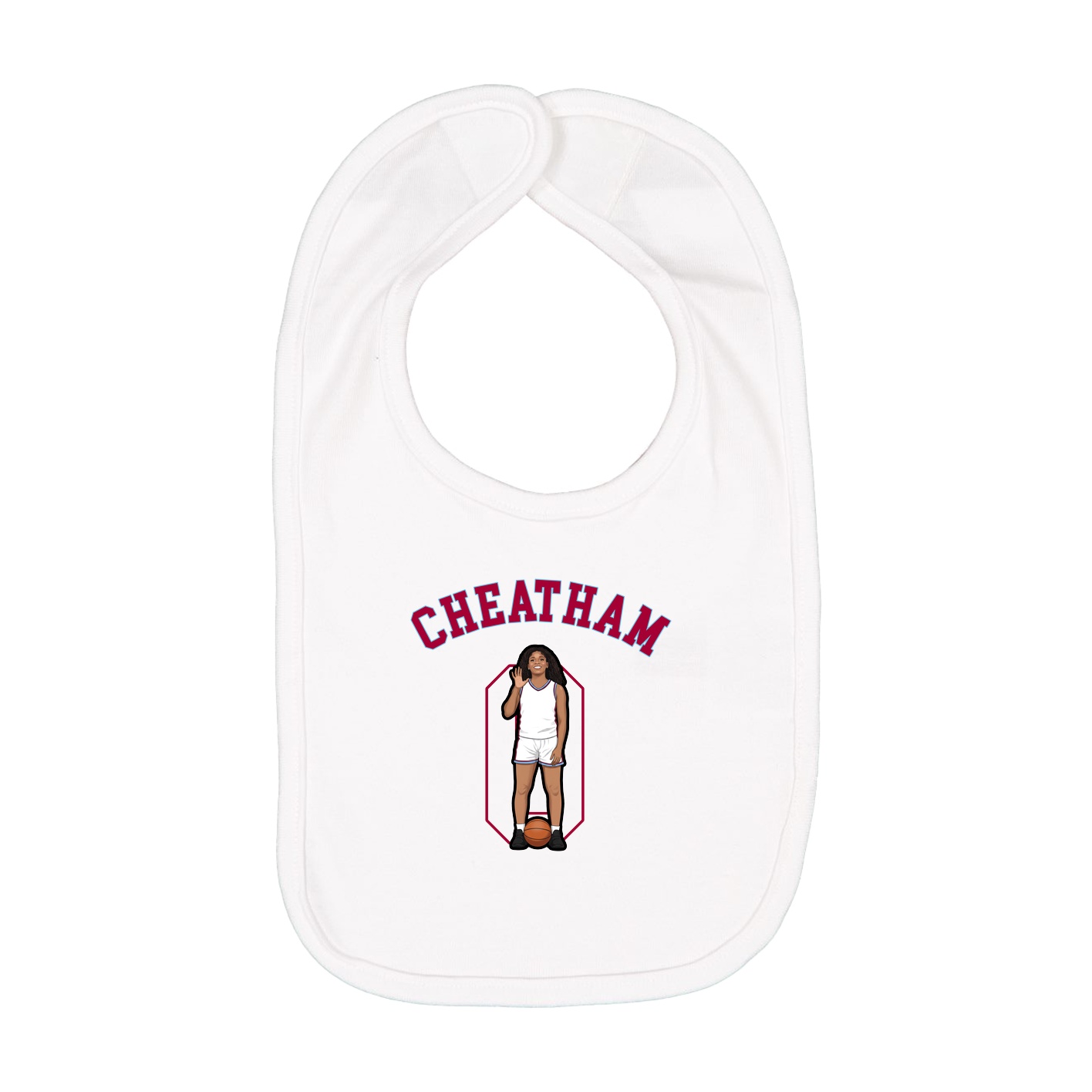 Infant Bib — Shirsey Arch in White