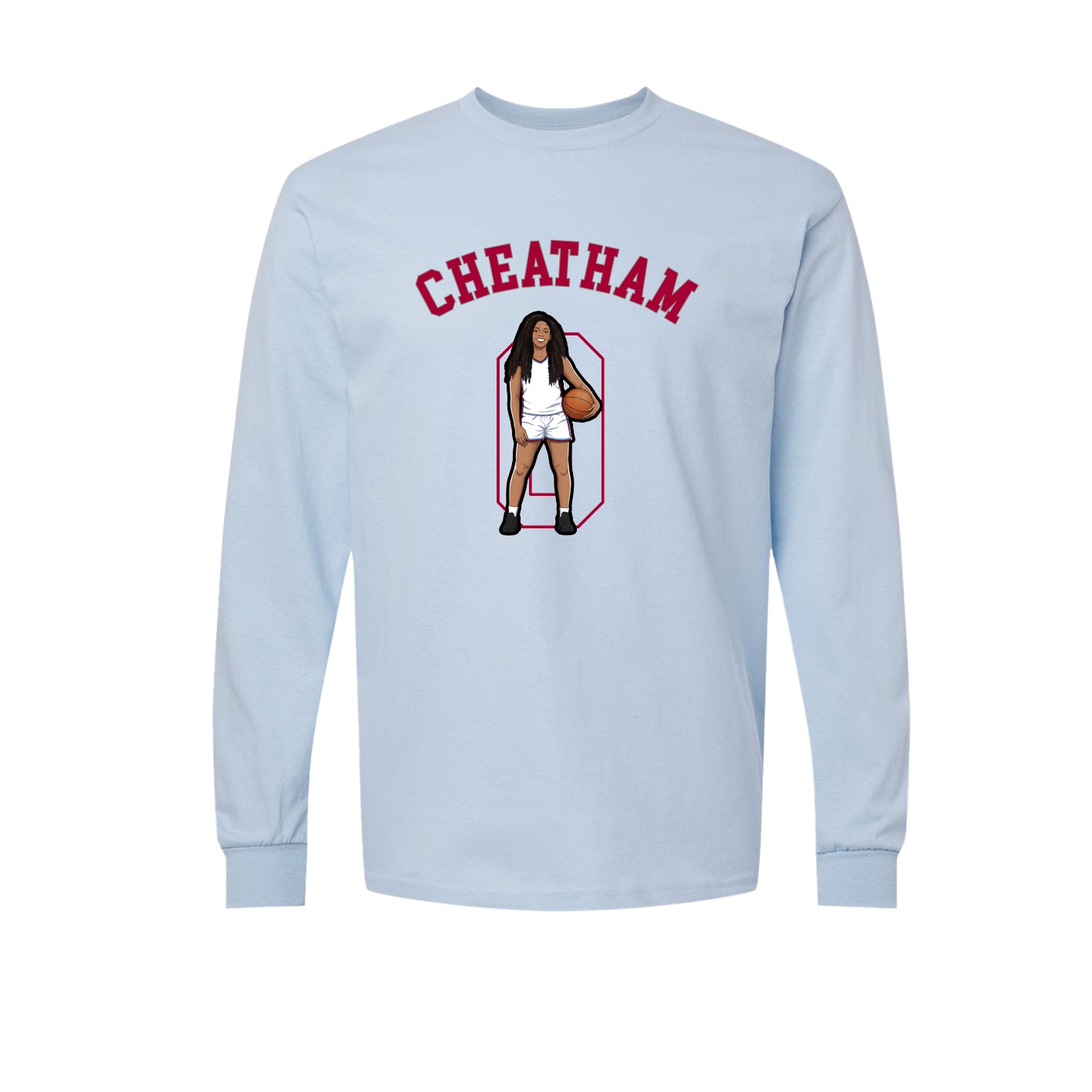 Long Sleeve Tee — Shirsey Arch in Light Blue