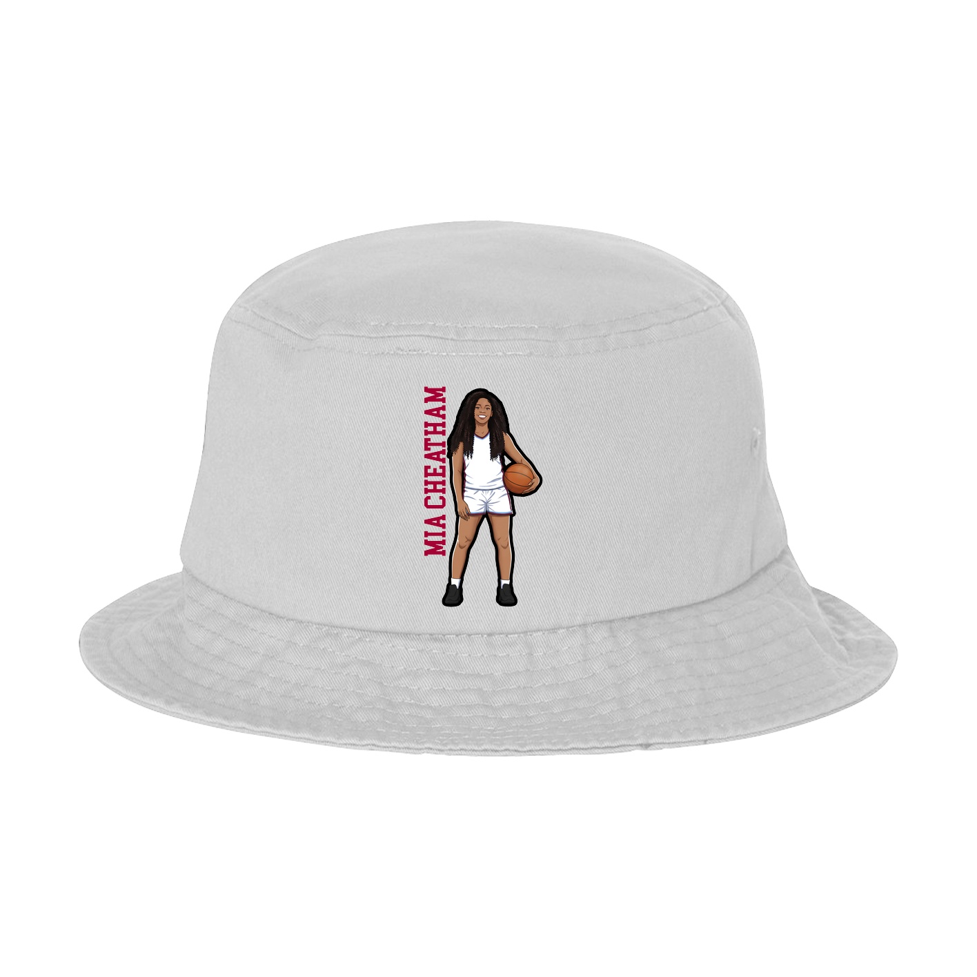 Bucket Cap — Name Vertical in White
