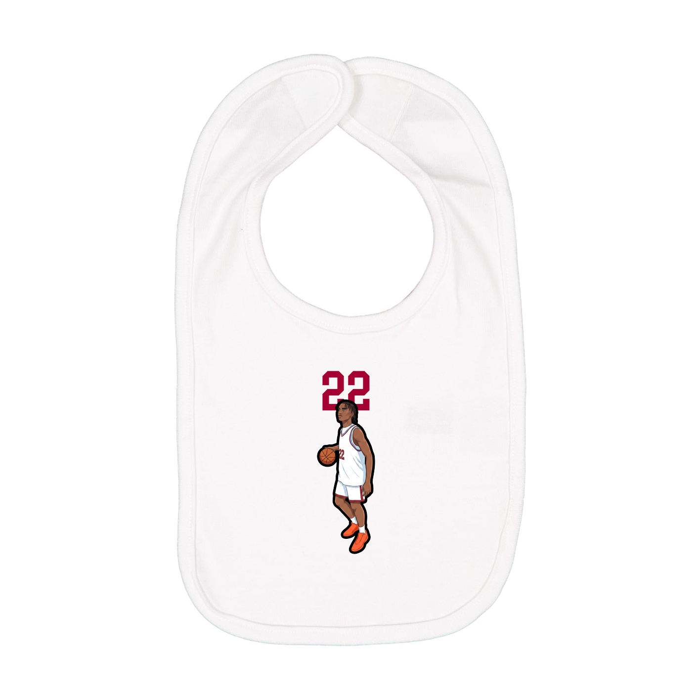 Infant Bib — Number Top in White