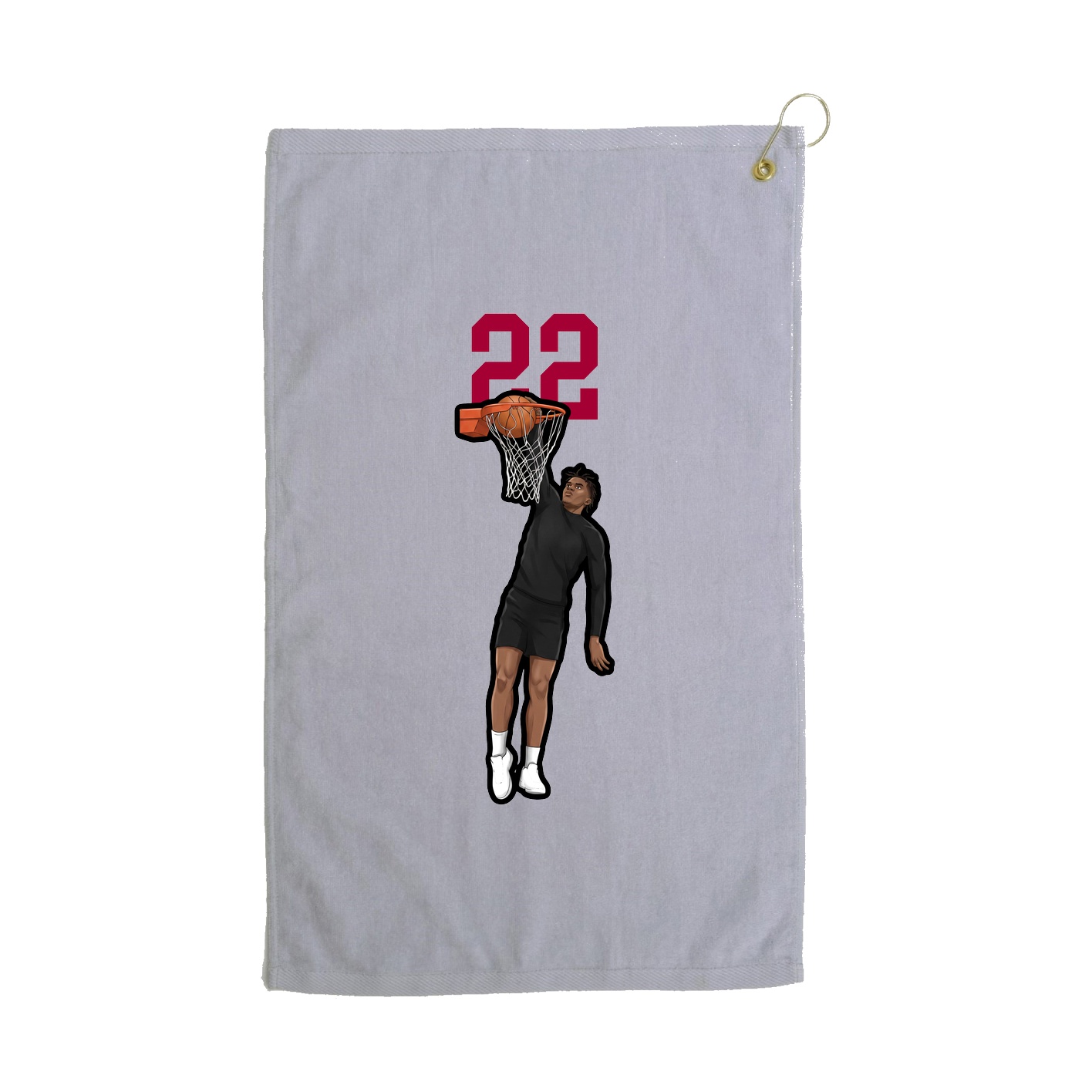 Golf Towel — Number Top in Grey