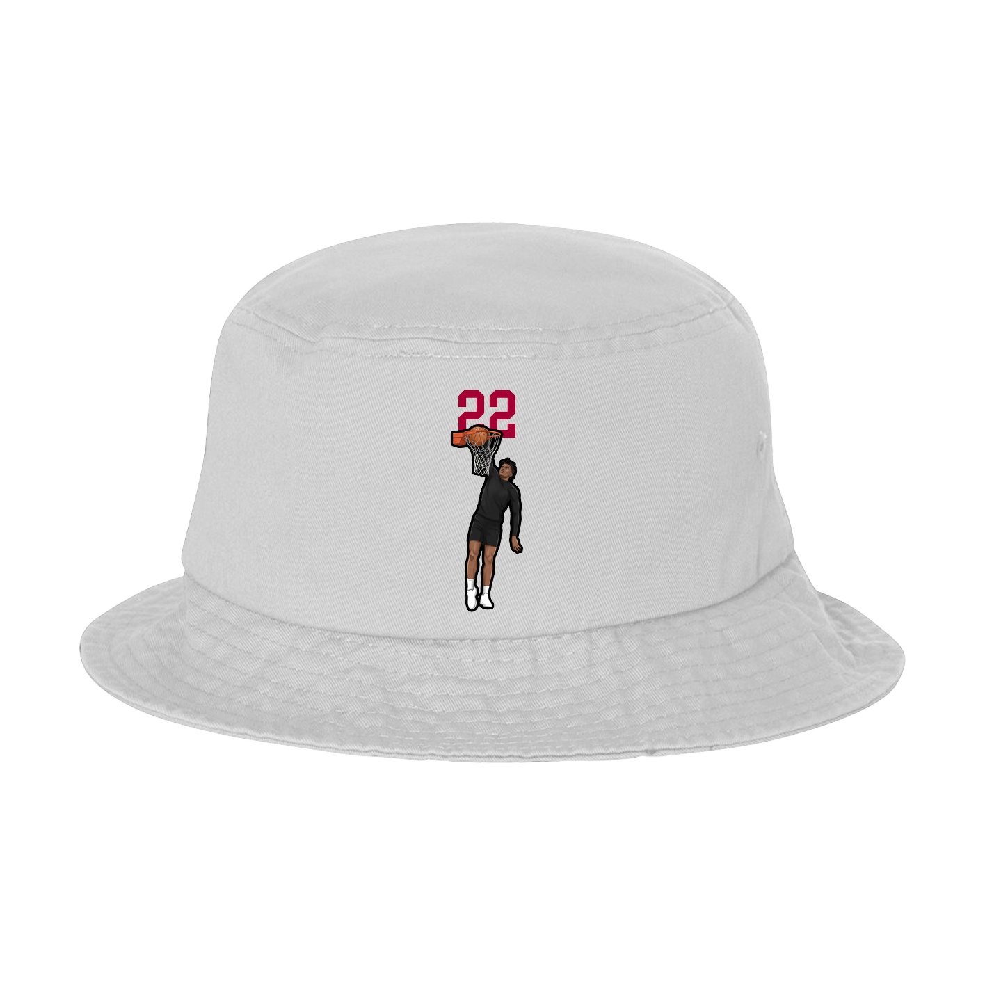 Bucket Cap — Number Top in White
