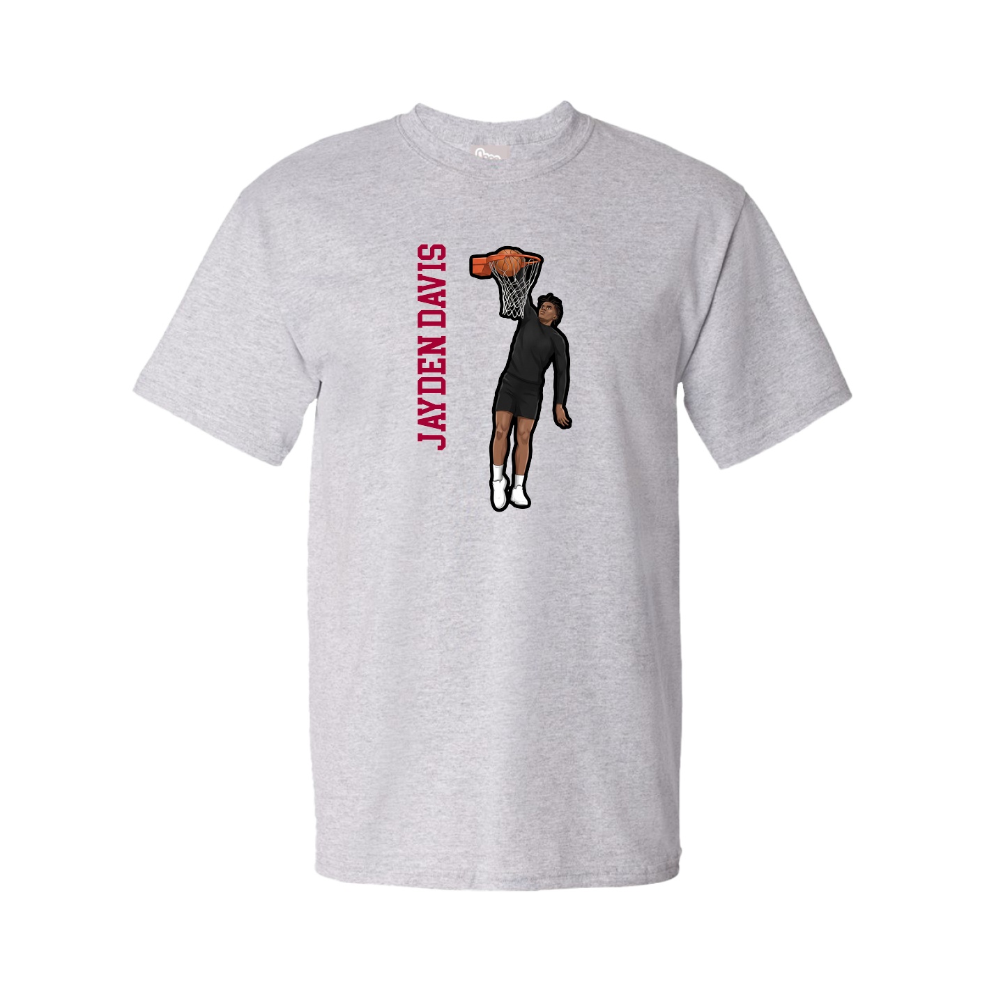 Tee — Name Vertical in Grey