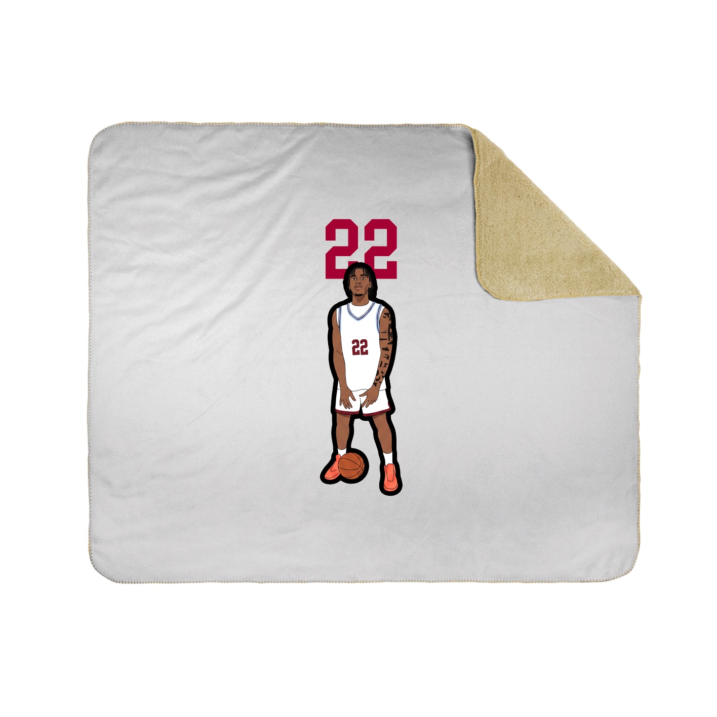 Throw Blanket — Number Top in White