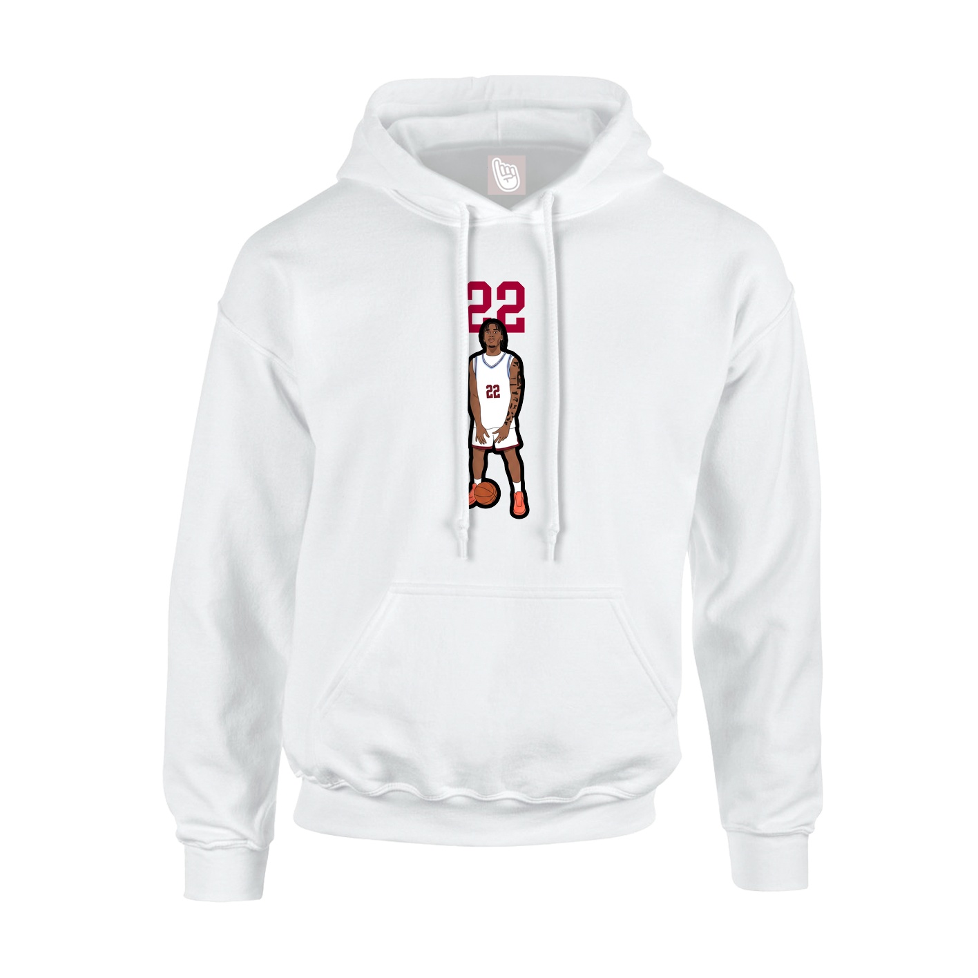 Hoodie — Number Top in White