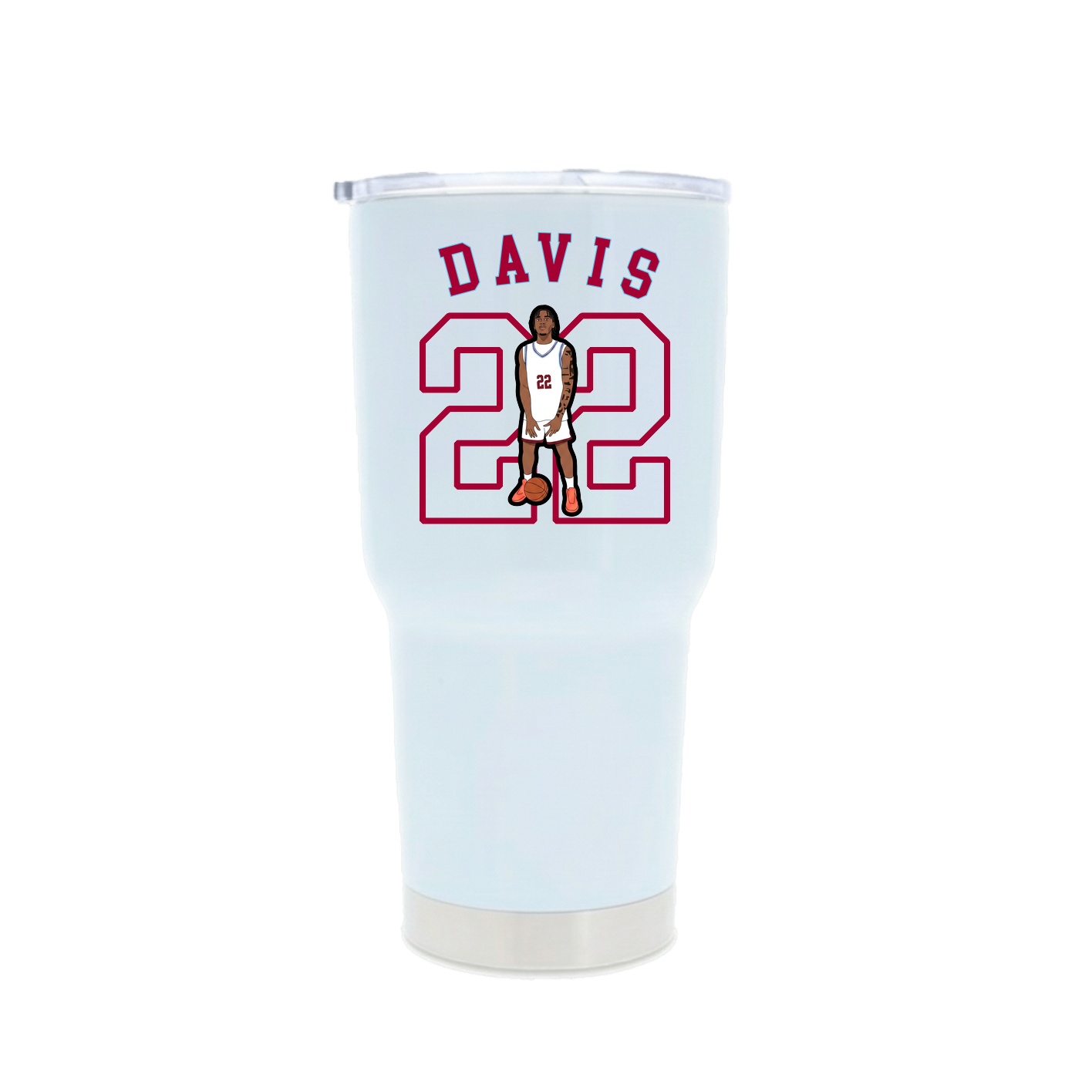 30oz Stainless Steel Tumbler — Shirsey Arch in White