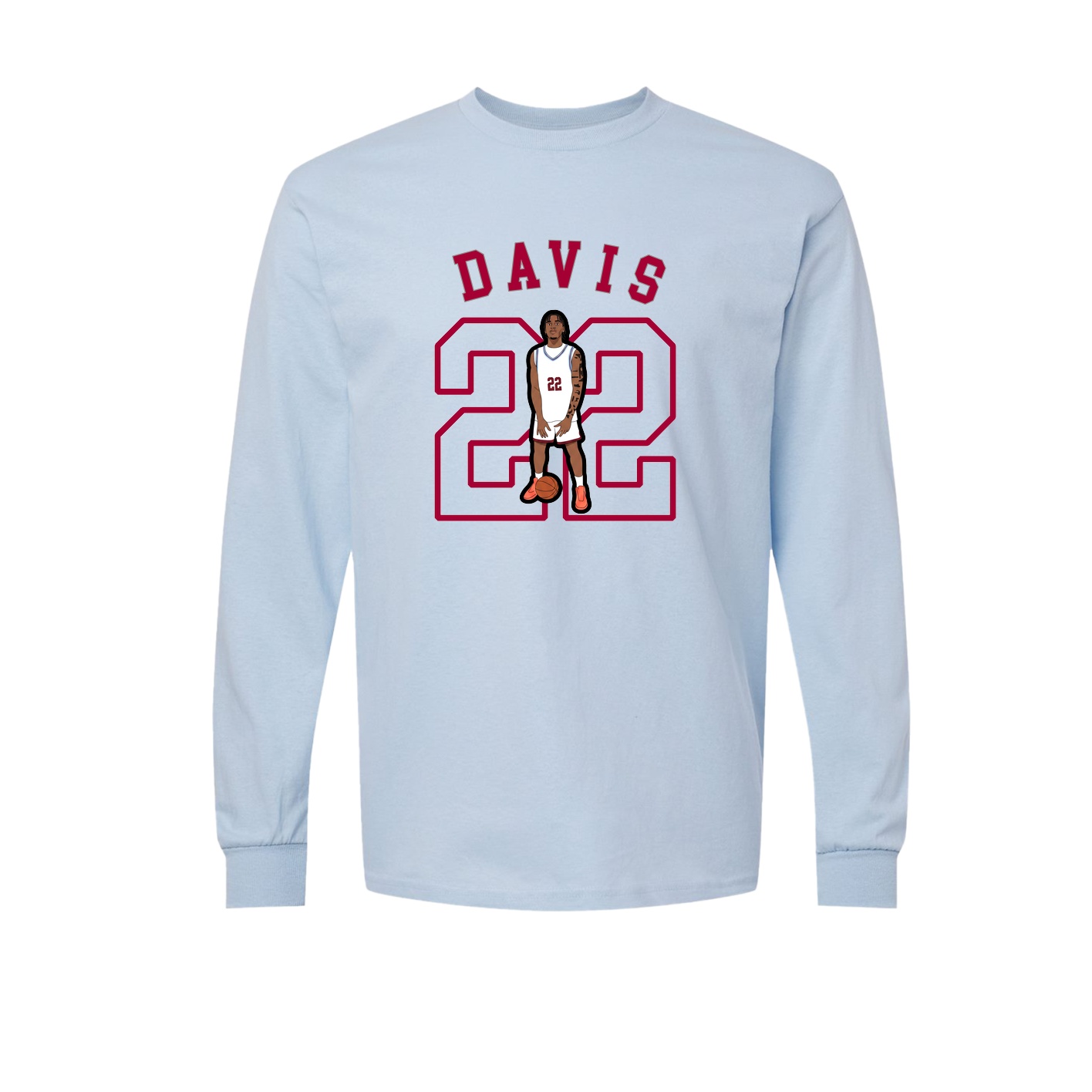 Long Sleeve Tee — Shirsey Arch in Light Blue