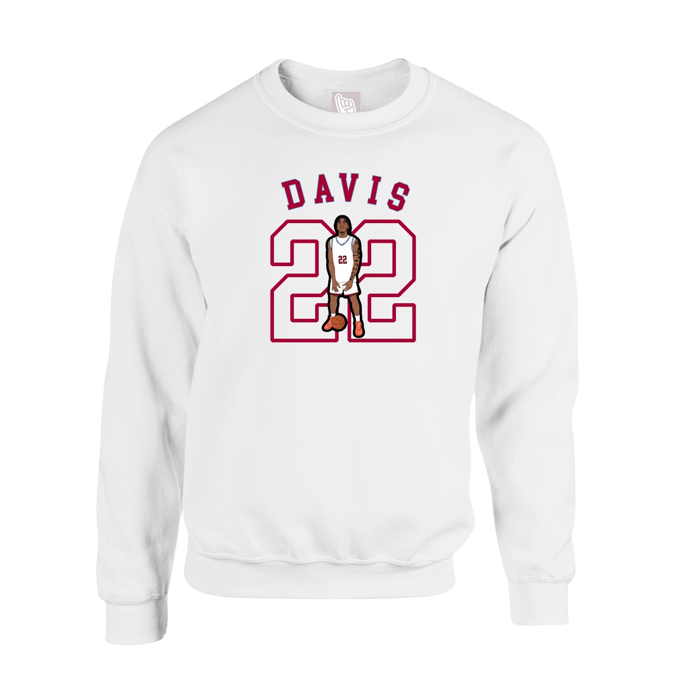Fleece Crew — Shirsey Arch in White