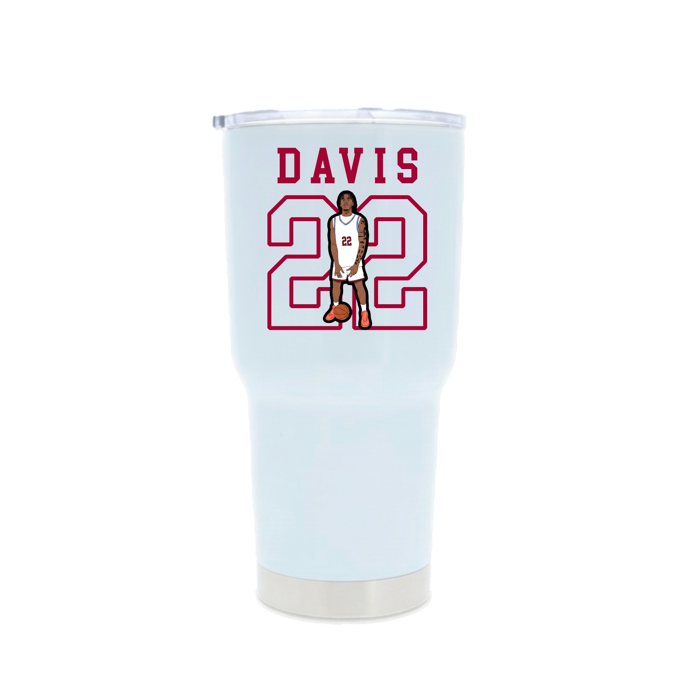 30oz Stainless Steel Tumbler — Shirsey in White