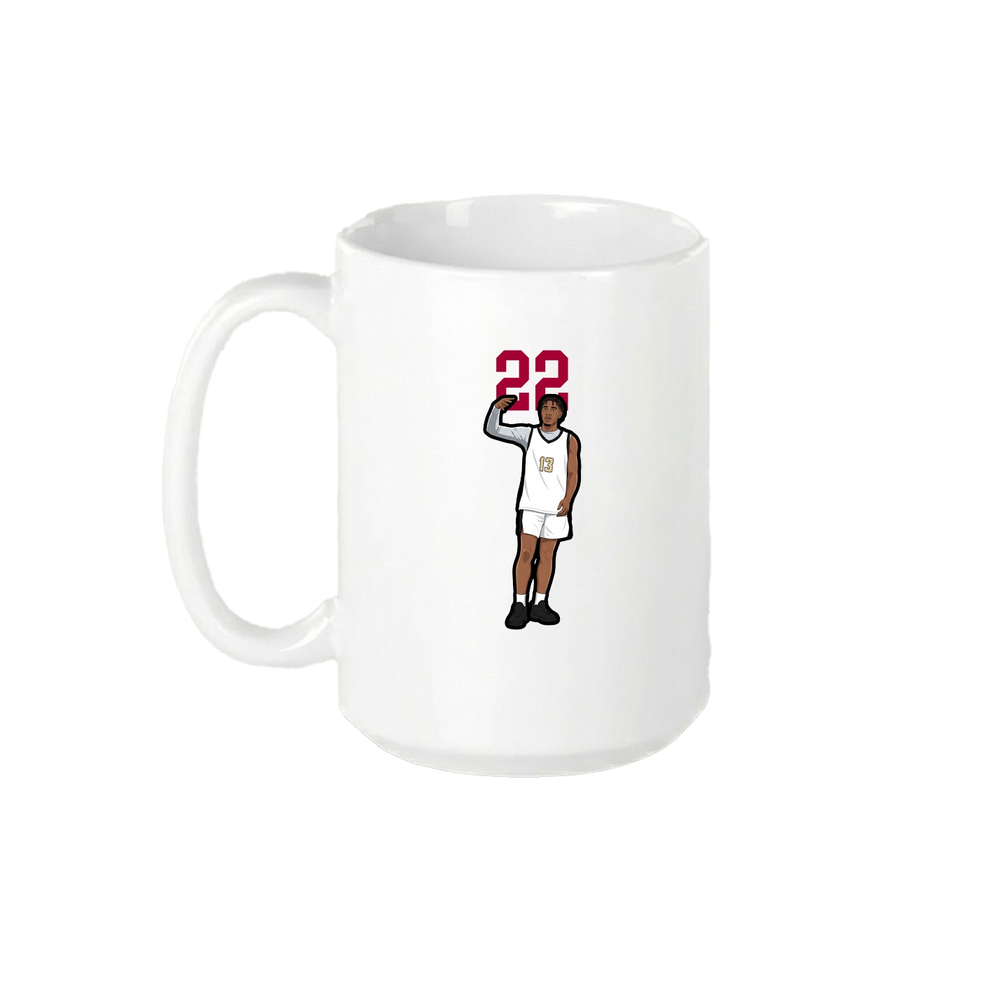 15oz Coffee Mug — Number Top in White