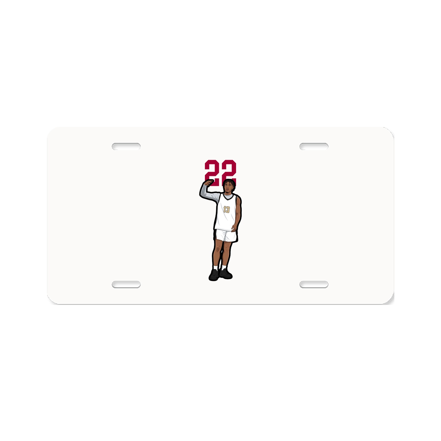 License Plate — Number Top in Classic