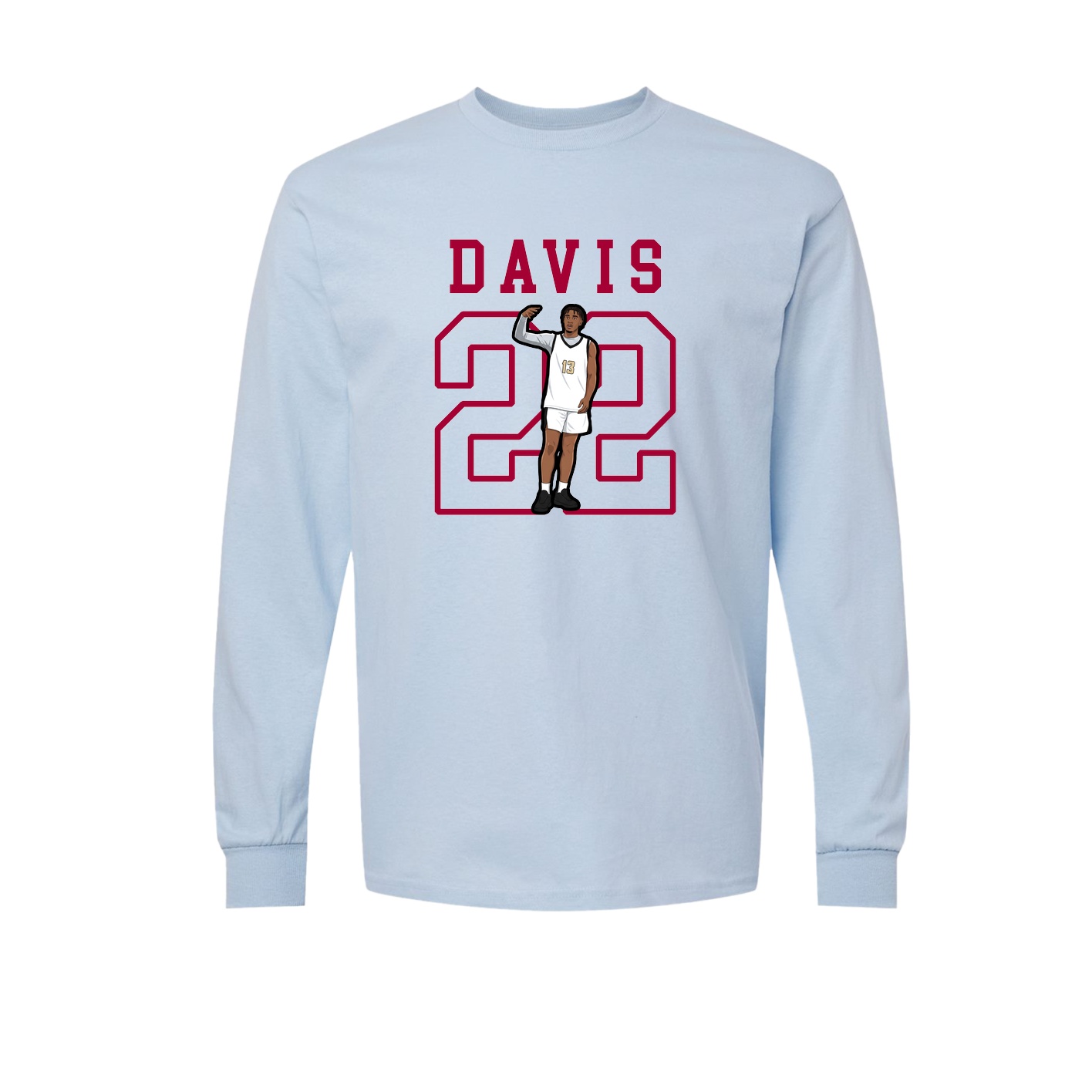 Long Sleeve Tee — Shirsey in Light Blue