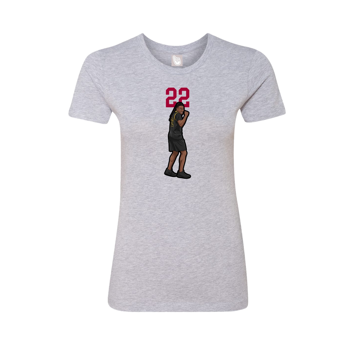 Womens Tee — Number Top in Grey