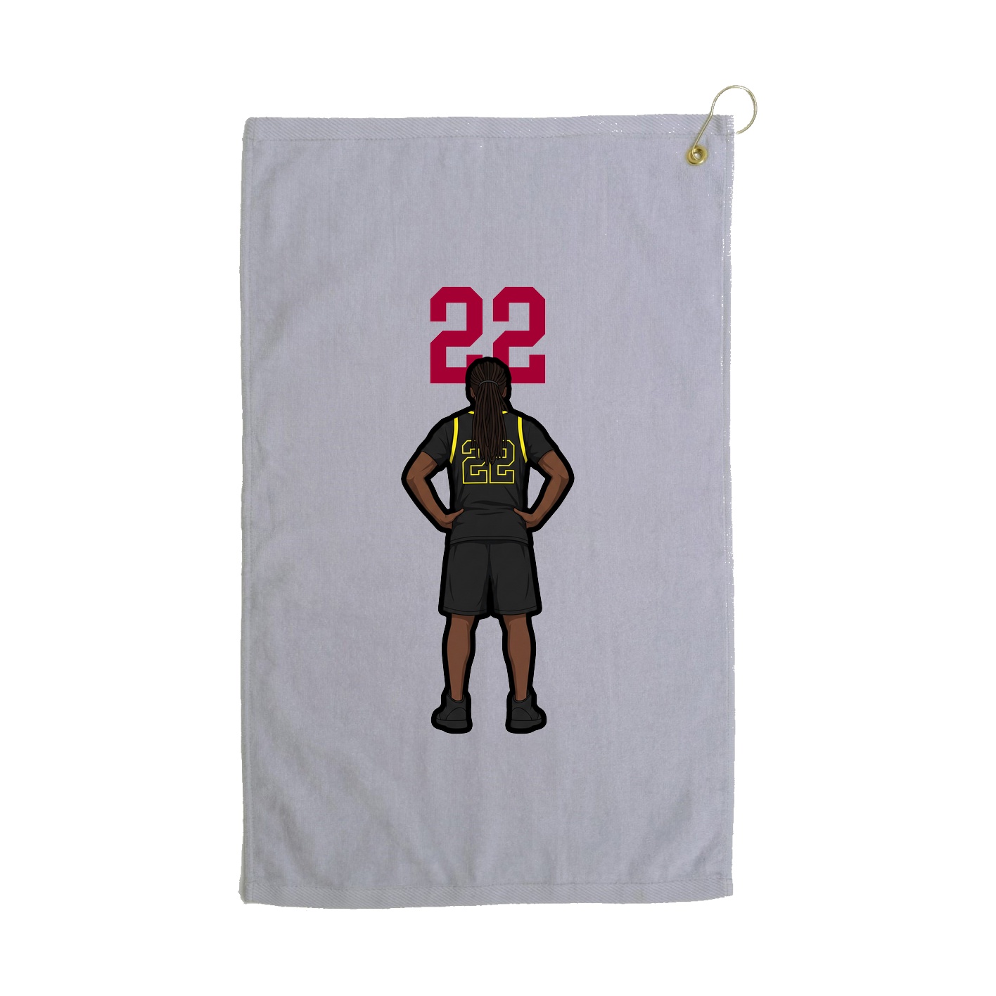 Golf Towel — Number Top in Grey