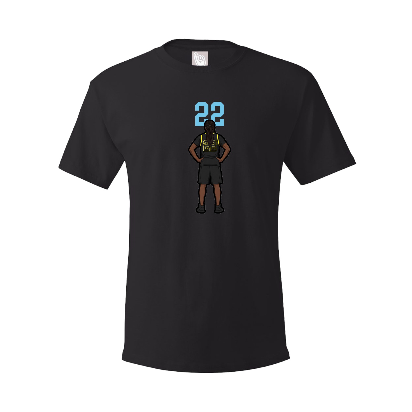 Youth Tee — Number Top in Black