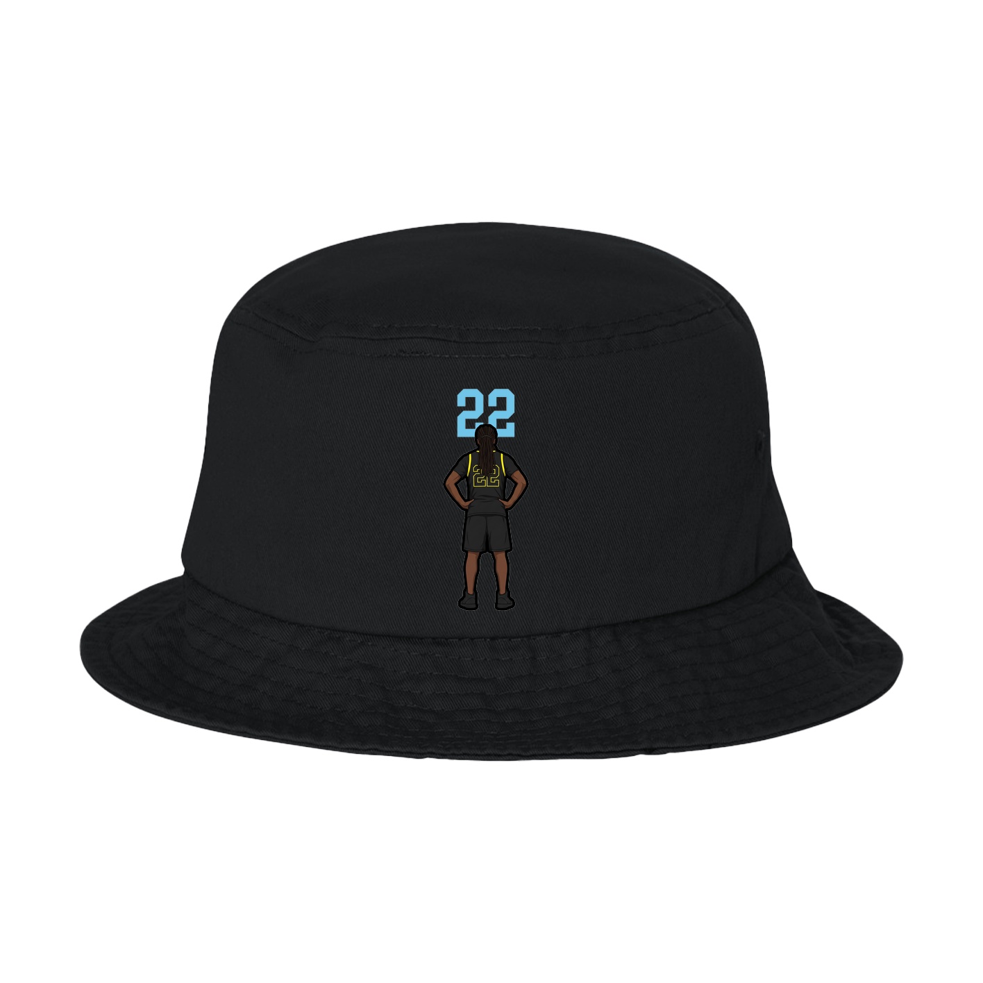 Bucket Cap — Number Top in Black