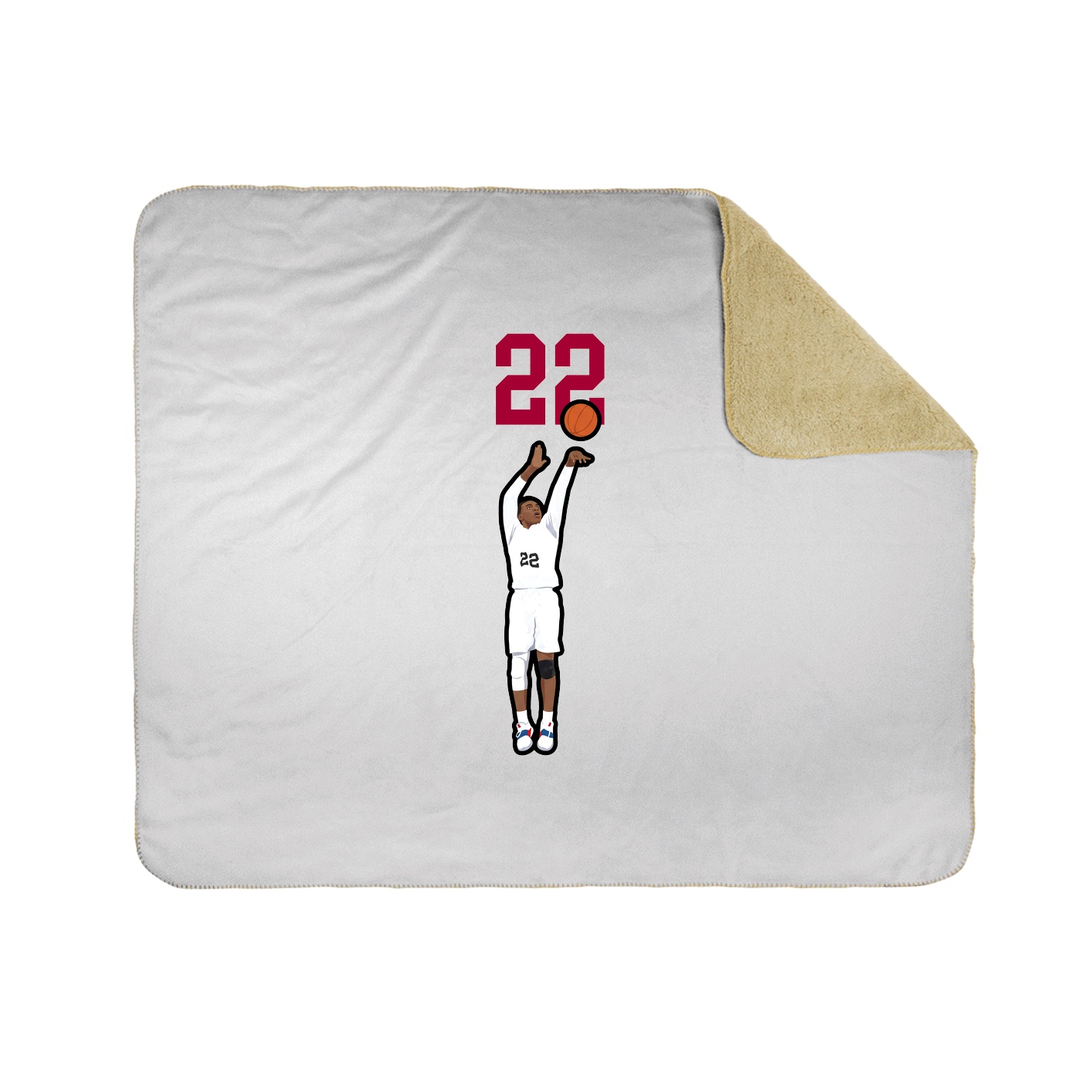 Throw Blanket — Number Top in White
