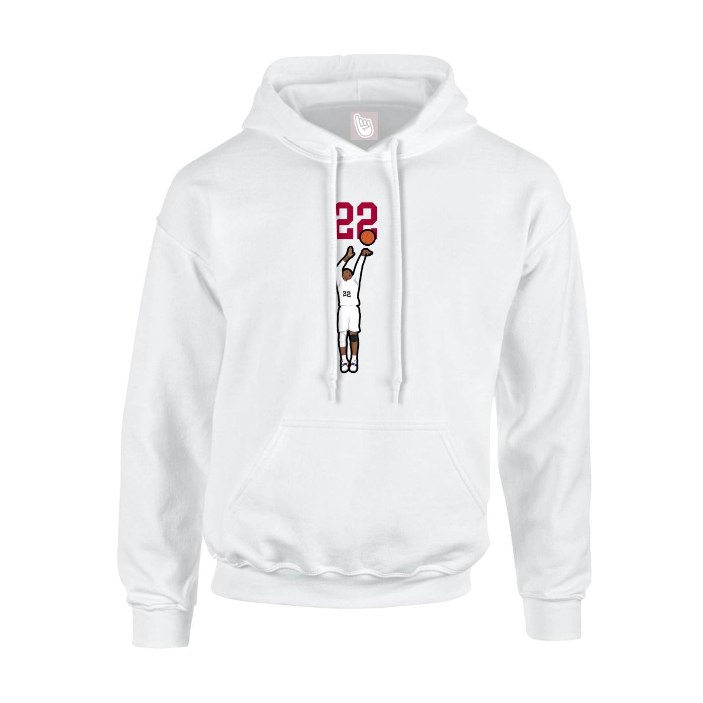 Hoodie — Number Top in White