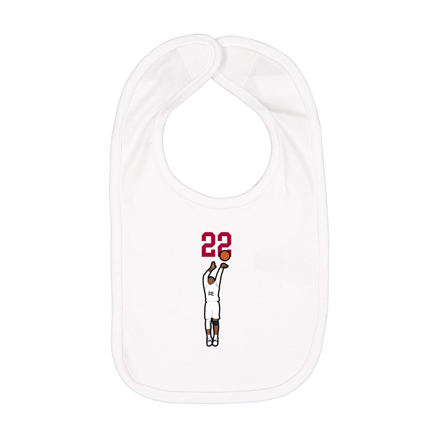 Infant Bib — Number Top in White
