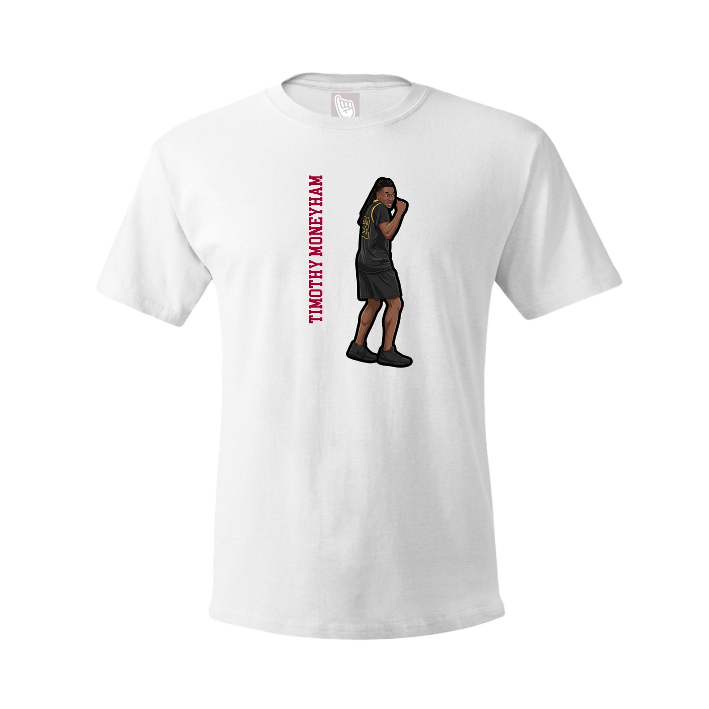 Youth Tee — Name Vertical in White
