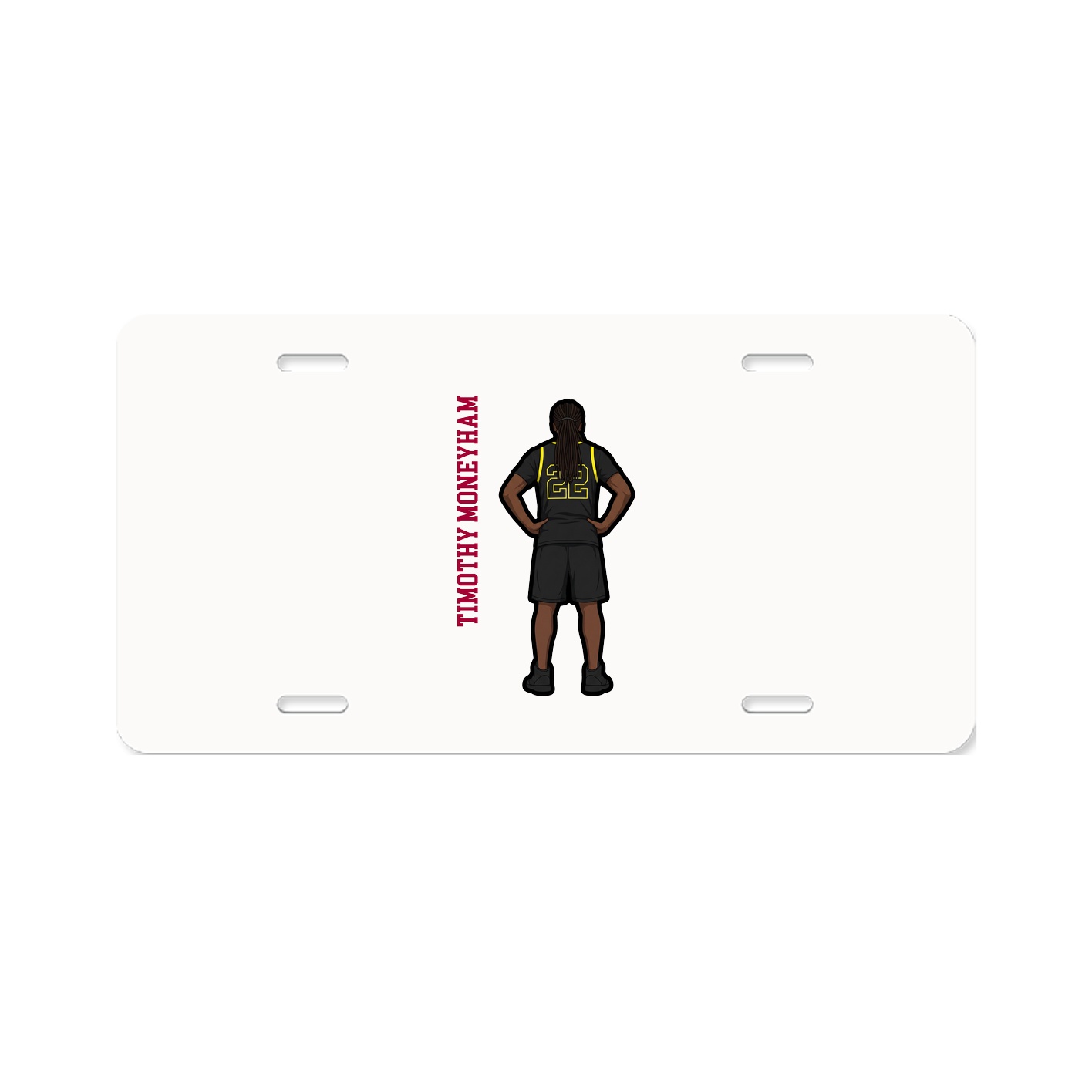 License Plate — Name Vertical in Classic