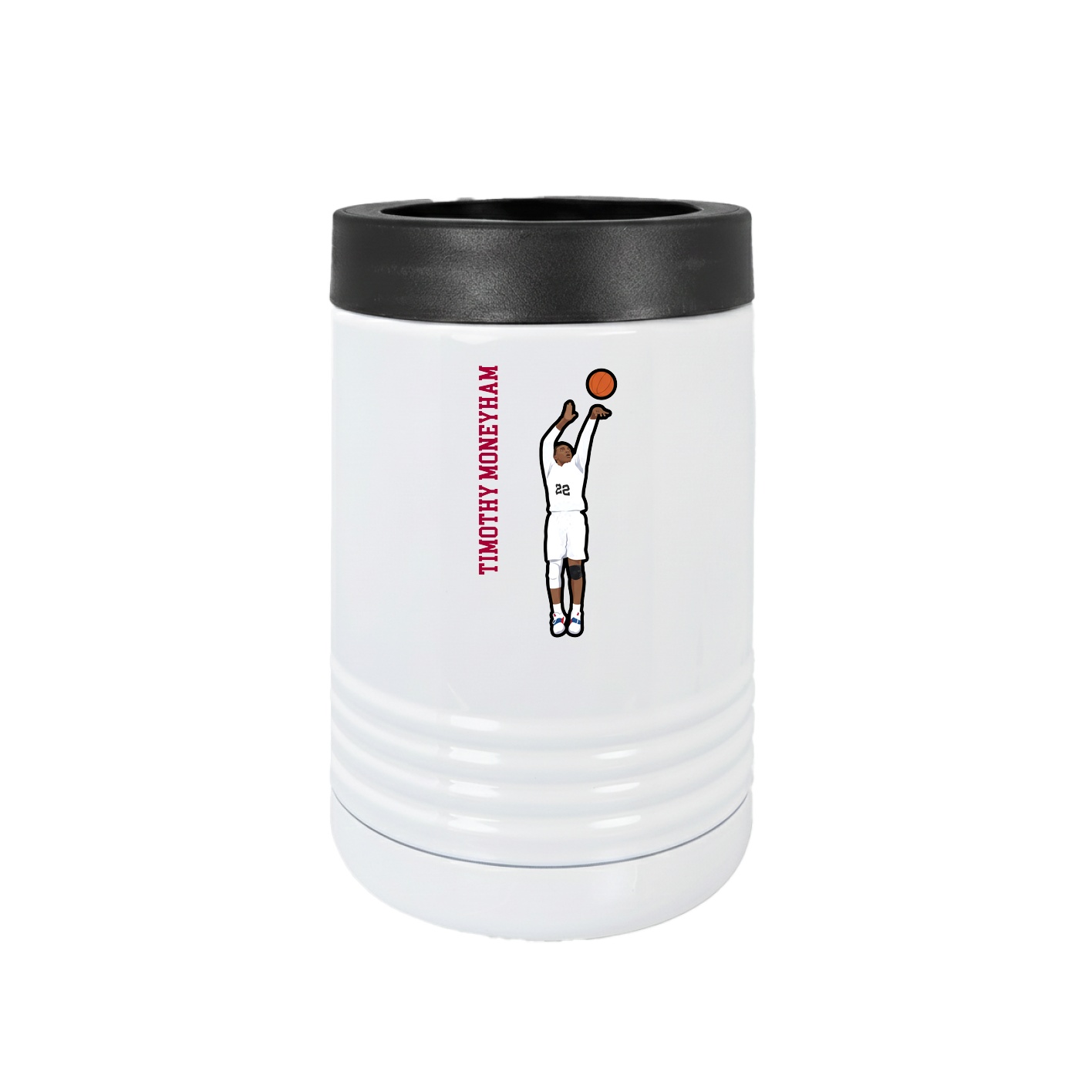 Beverage Holder — Name Vertical in White
