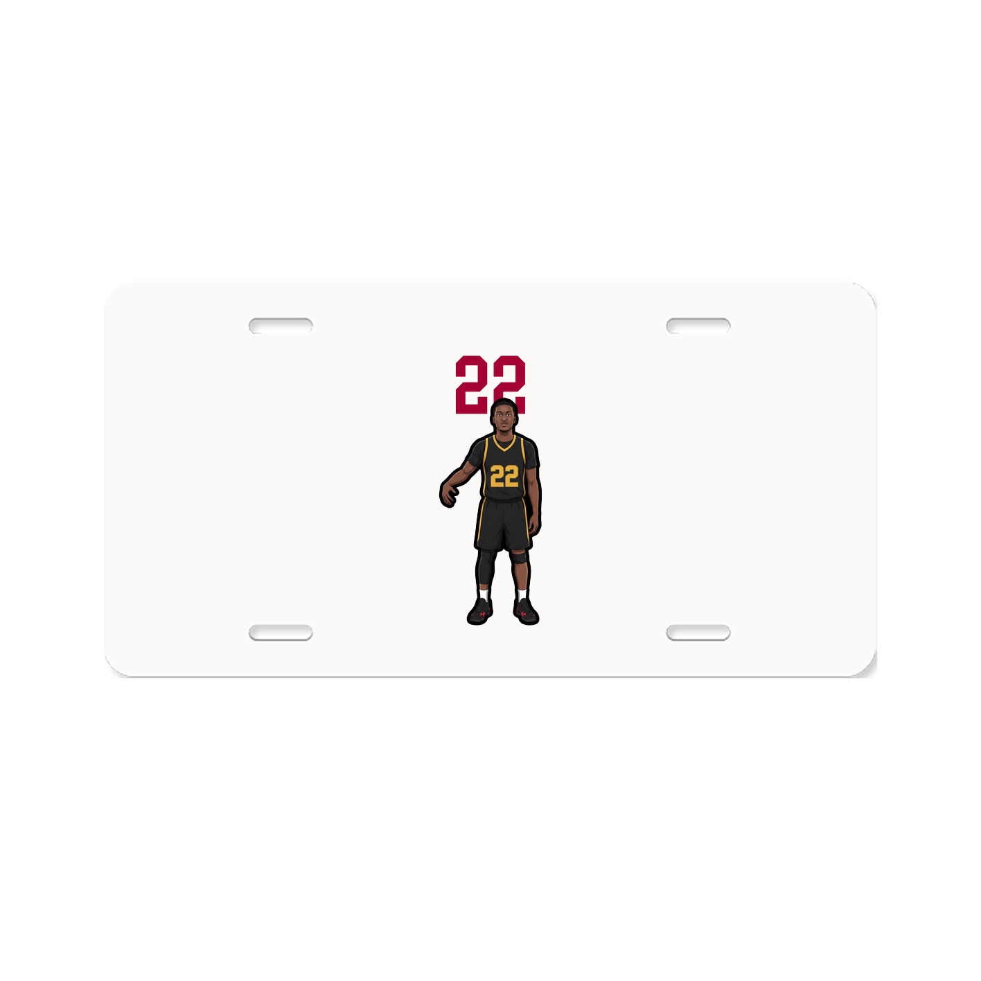License Plate — Number Top in Classic