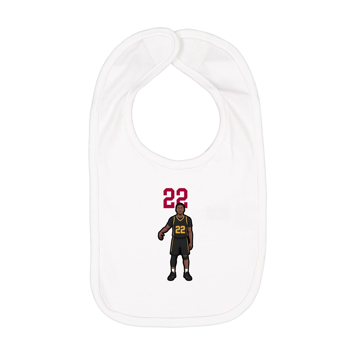 Infant Bib — Number Top in White