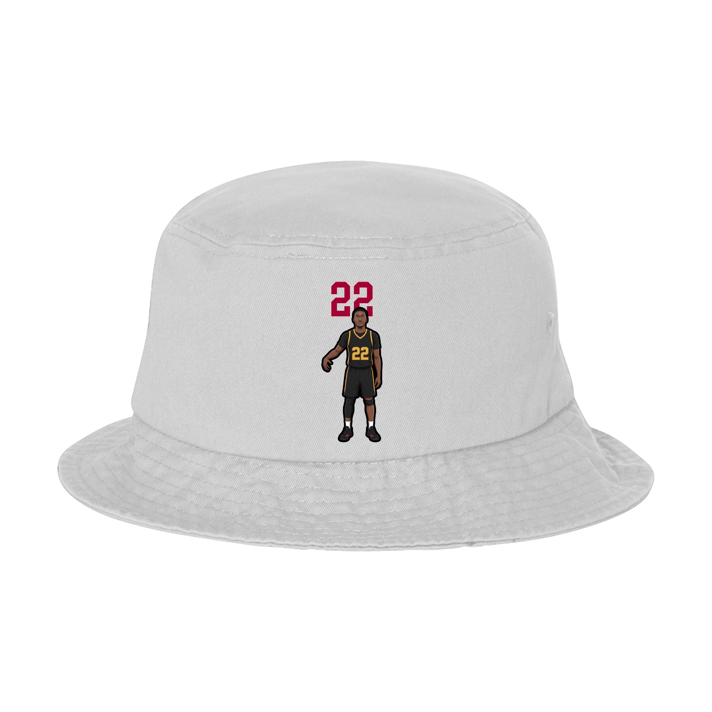 Bucket Cap — Number Top in White