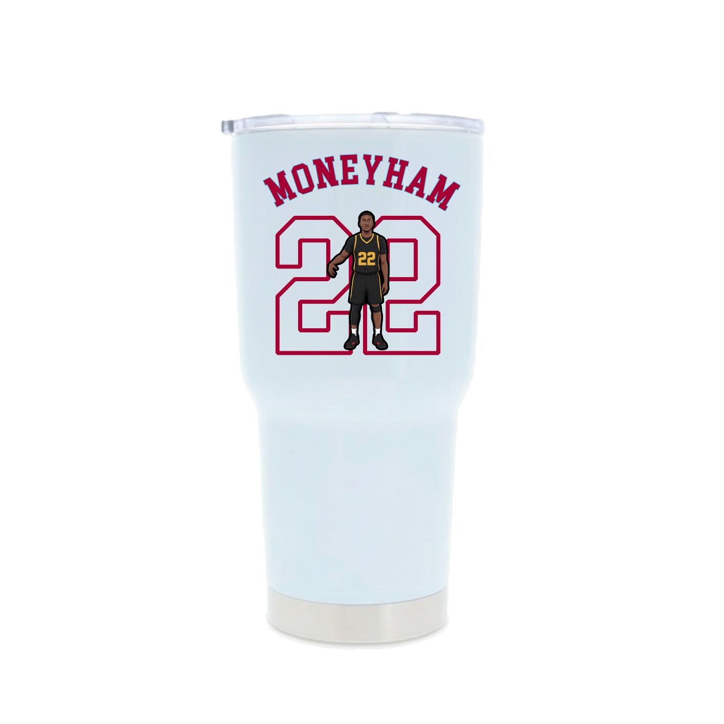 30oz Stainless Steel Tumbler — Shirsey Arch in White