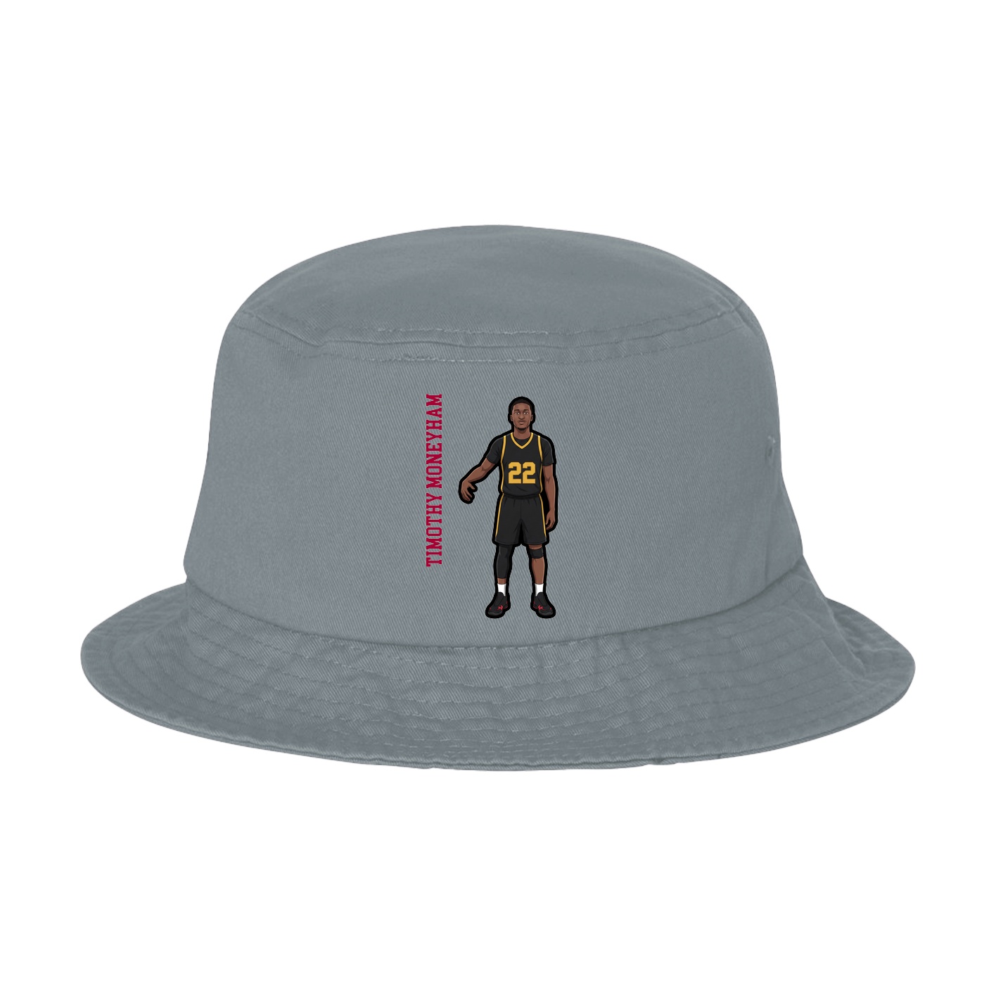 Bucket Cap — Name Vertical in Grey
