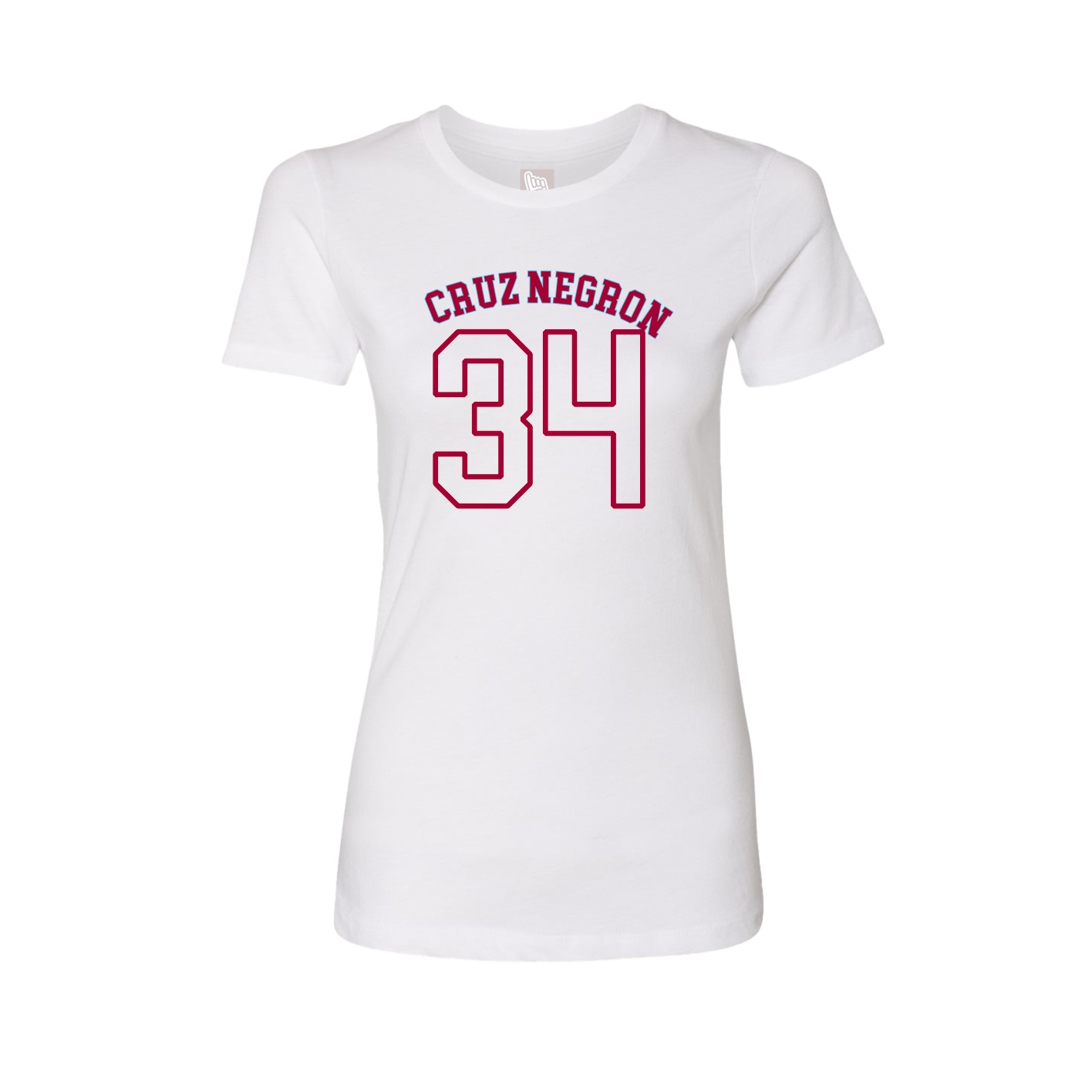 Fitted Women's Tee — Shirsey Arch in White