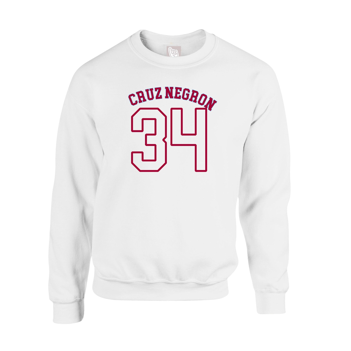 Fleece Crew — Shirsey Arch in White