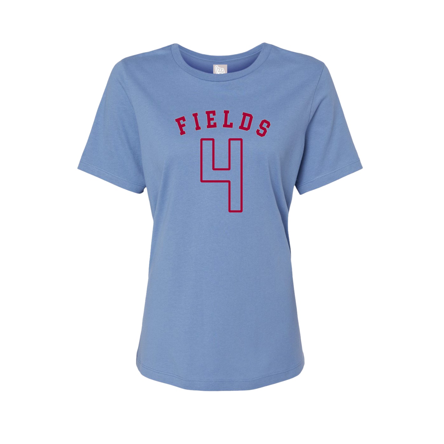 Fitted Women's Tee — Shirsey Arch in Powder Blue