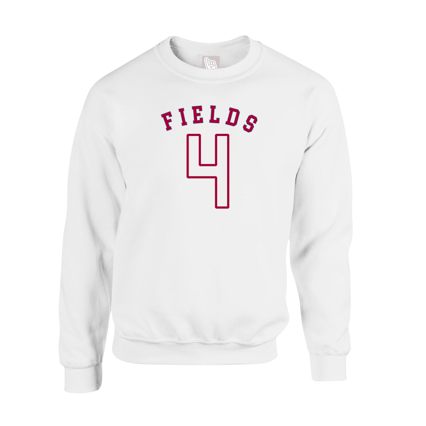 Fleece Crew — Shirsey Arch in White