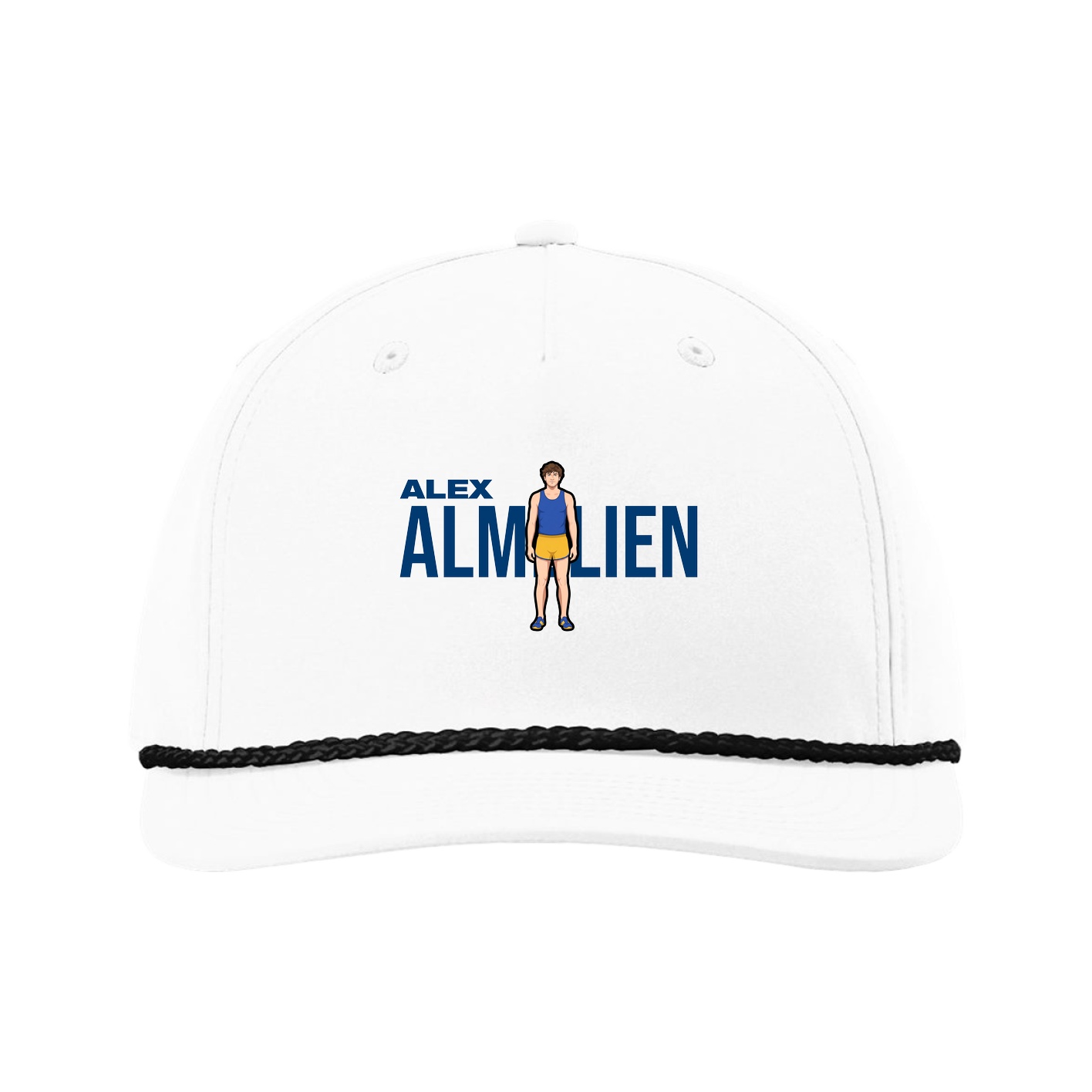 Five-Panel Classic Rope Cap — Player Name in White