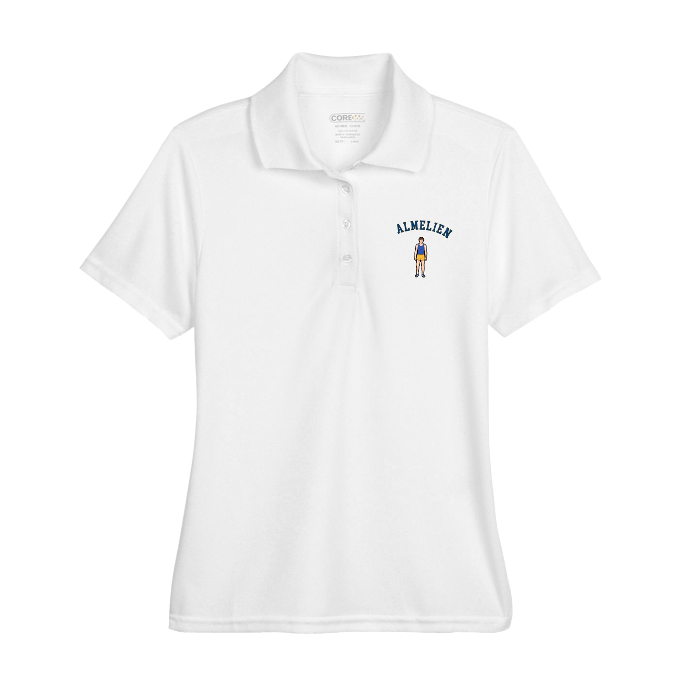 Womens Performance Polo — Shirsey Arch in White
