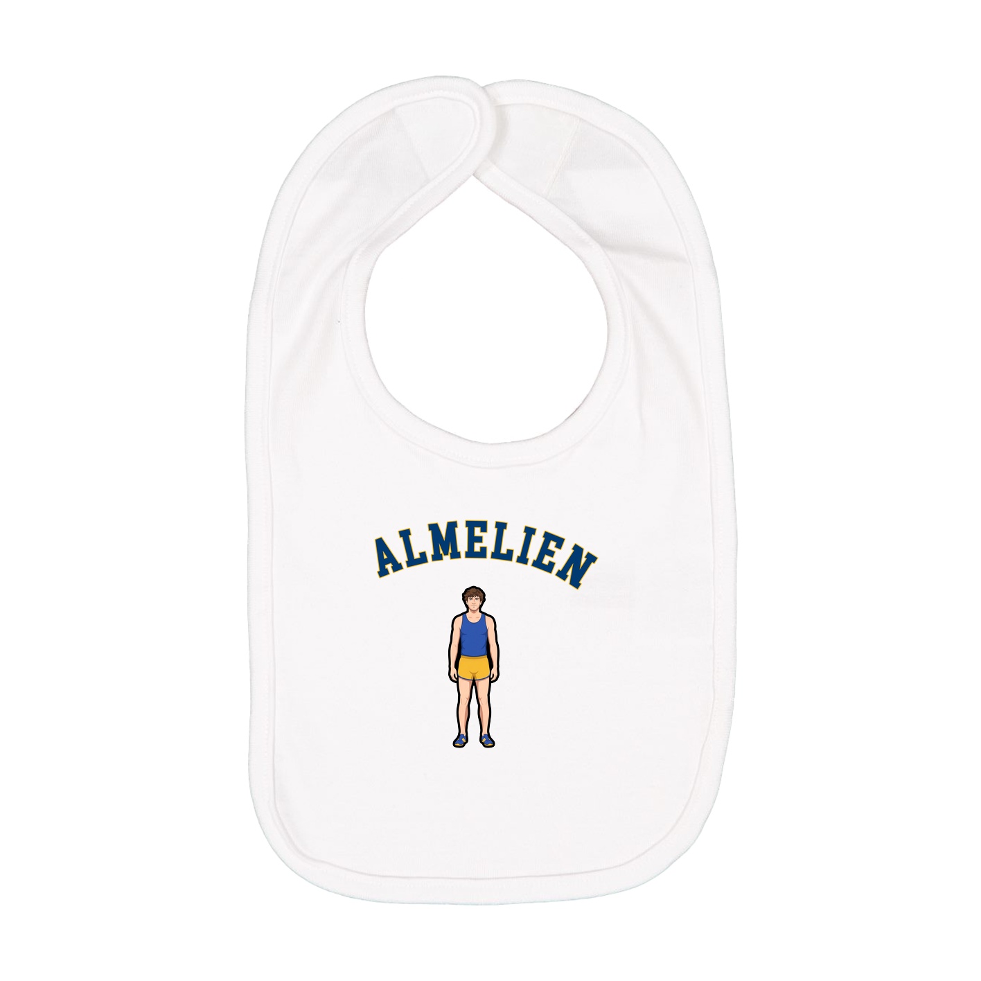 Infant Bib — Shirsey Arch in White
