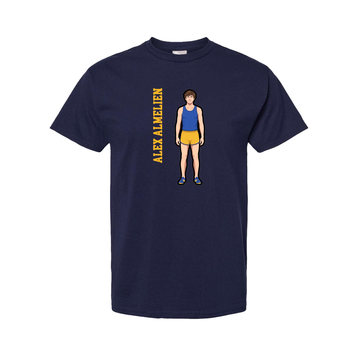 Youth Tee — Name Vertical in Navy