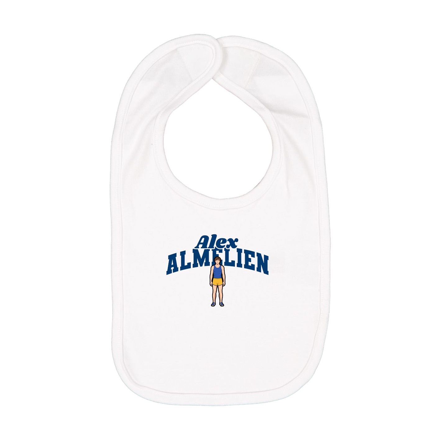 Infant Bib — Signature Arch in White