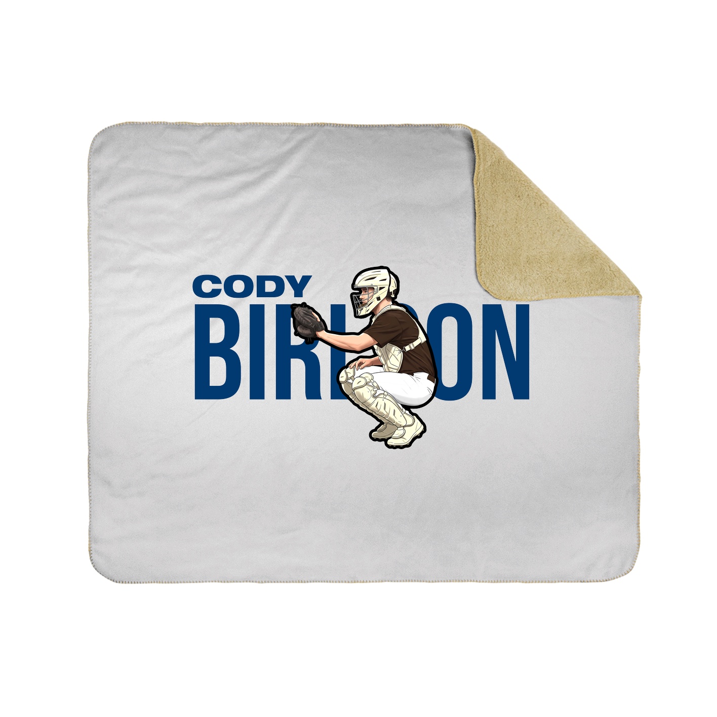 Throw Blanket — Player Name in White