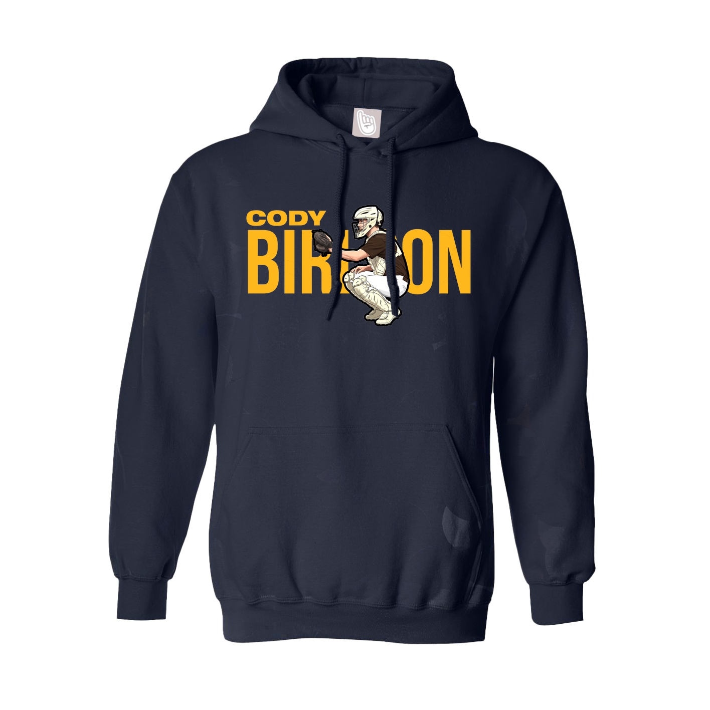 Youth Hoodie — Player Name in Navy