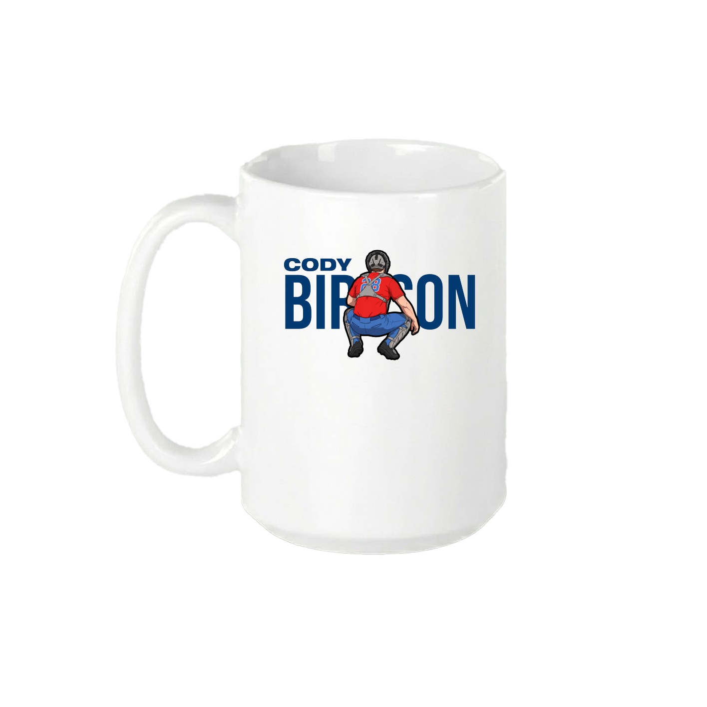 15oz Coffee Mug — Player Name in White
