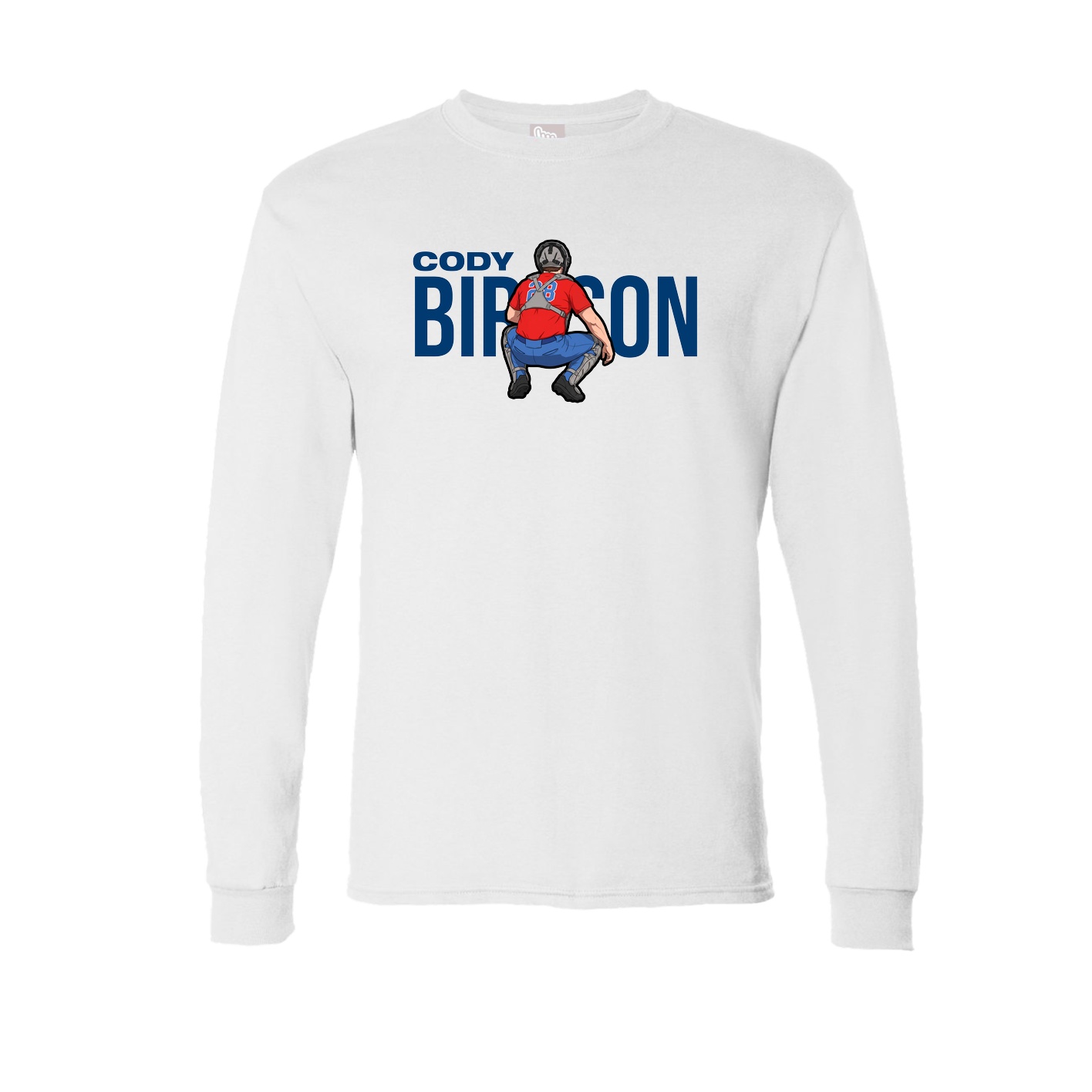 Long Sleeve Tee — Player Name in White