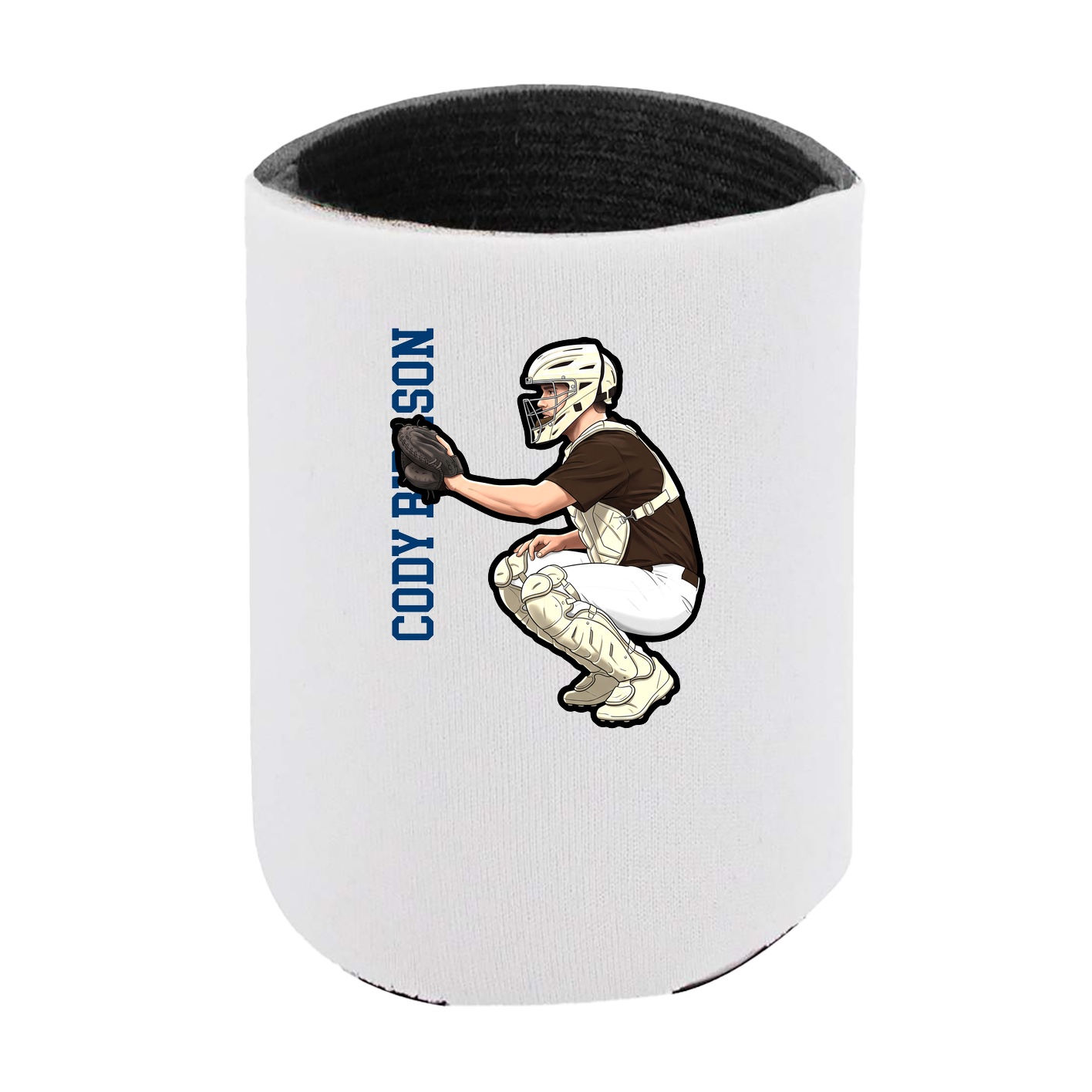 Can Holder — Name Vertical in White