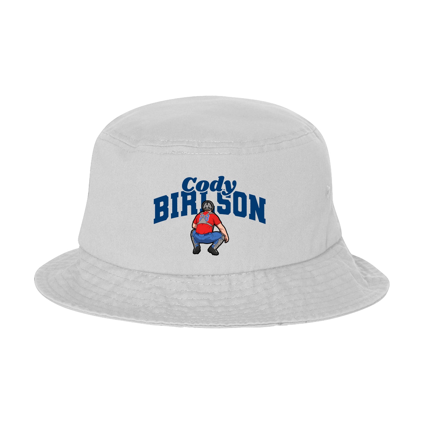 Bucket Cap — Signature Arch in White
