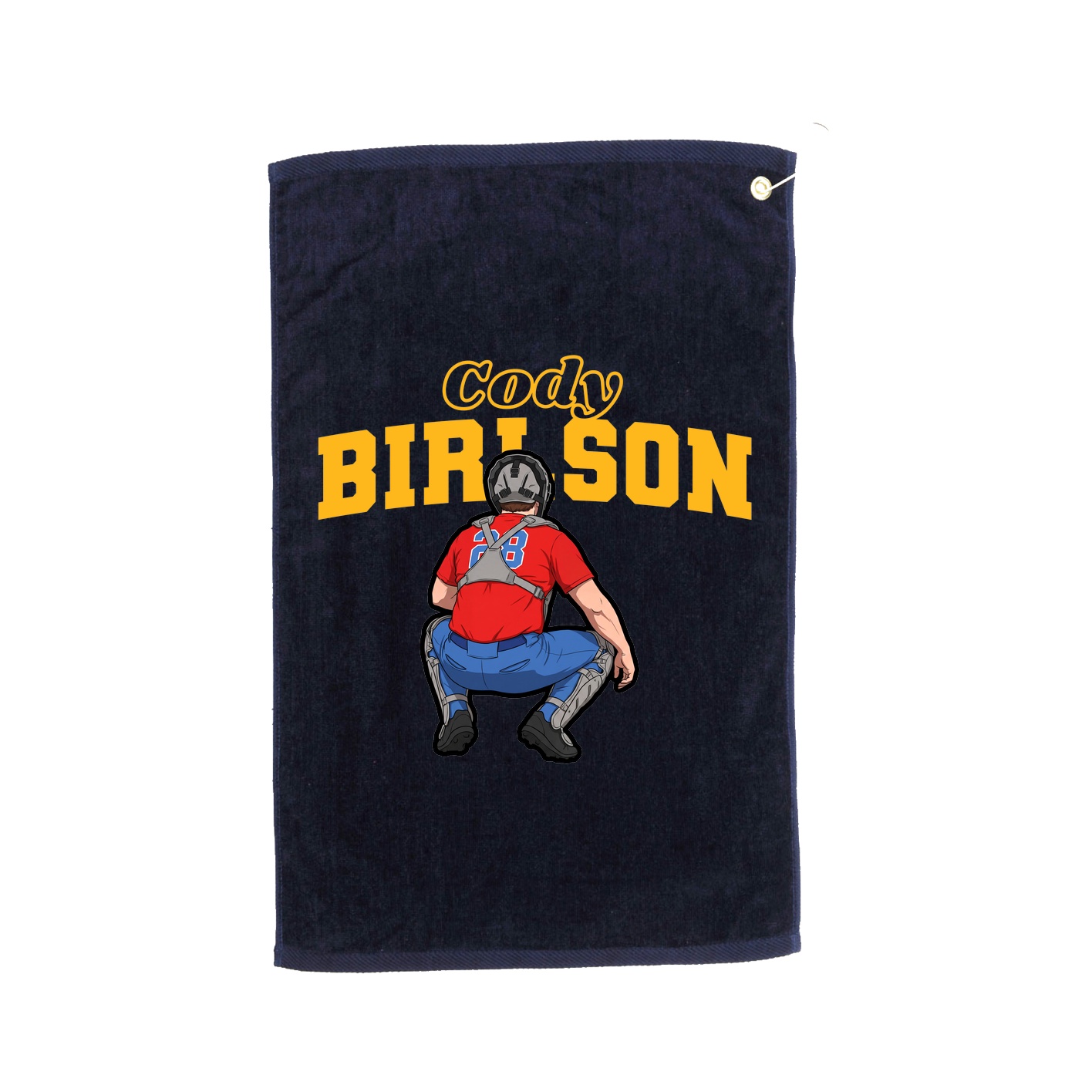 Golf Towel — Name Arch in Navy