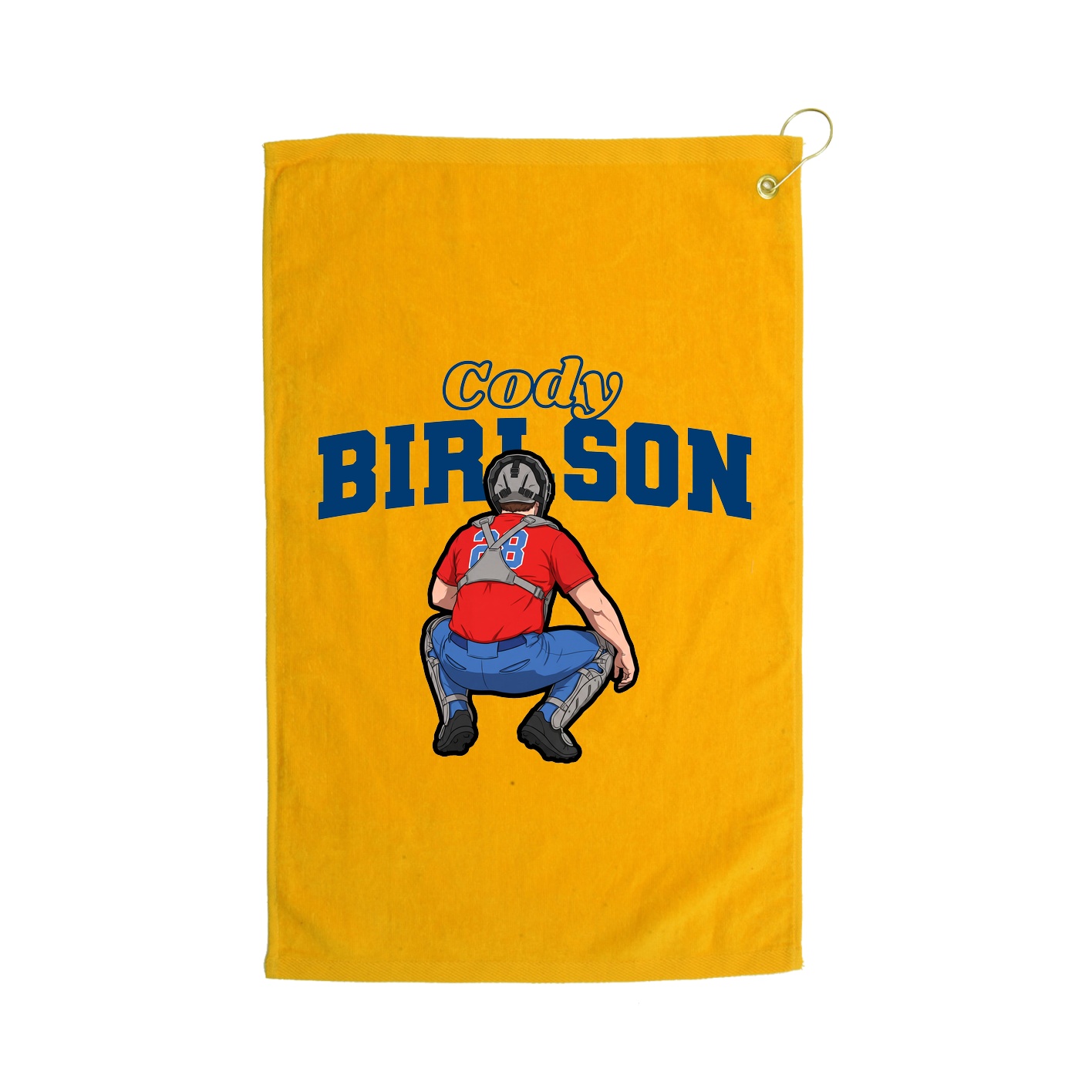 Golf Towel — Name Arch in Gold