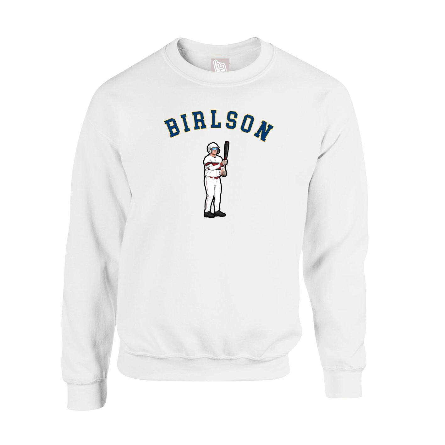 Fleece Crew — Shirsey Arch in White