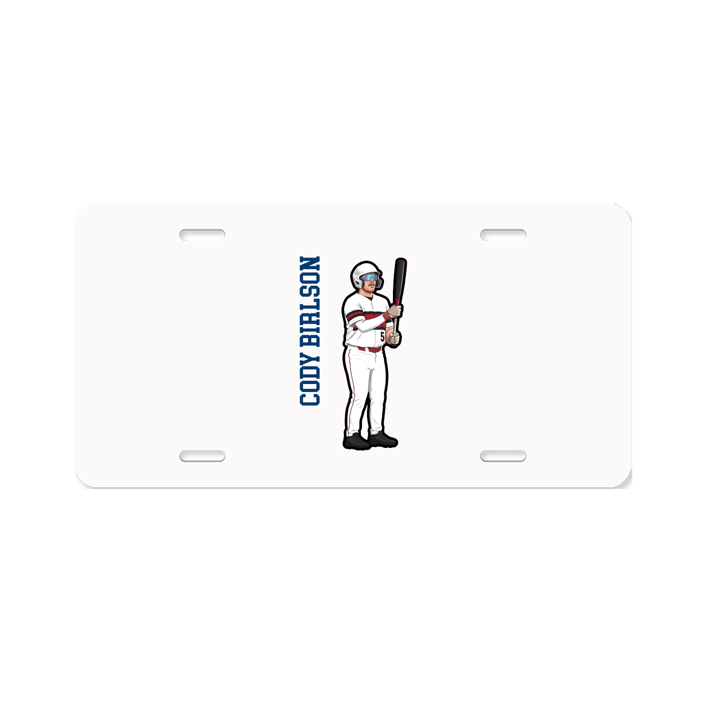 License Plate — Name Vertical in Classic
